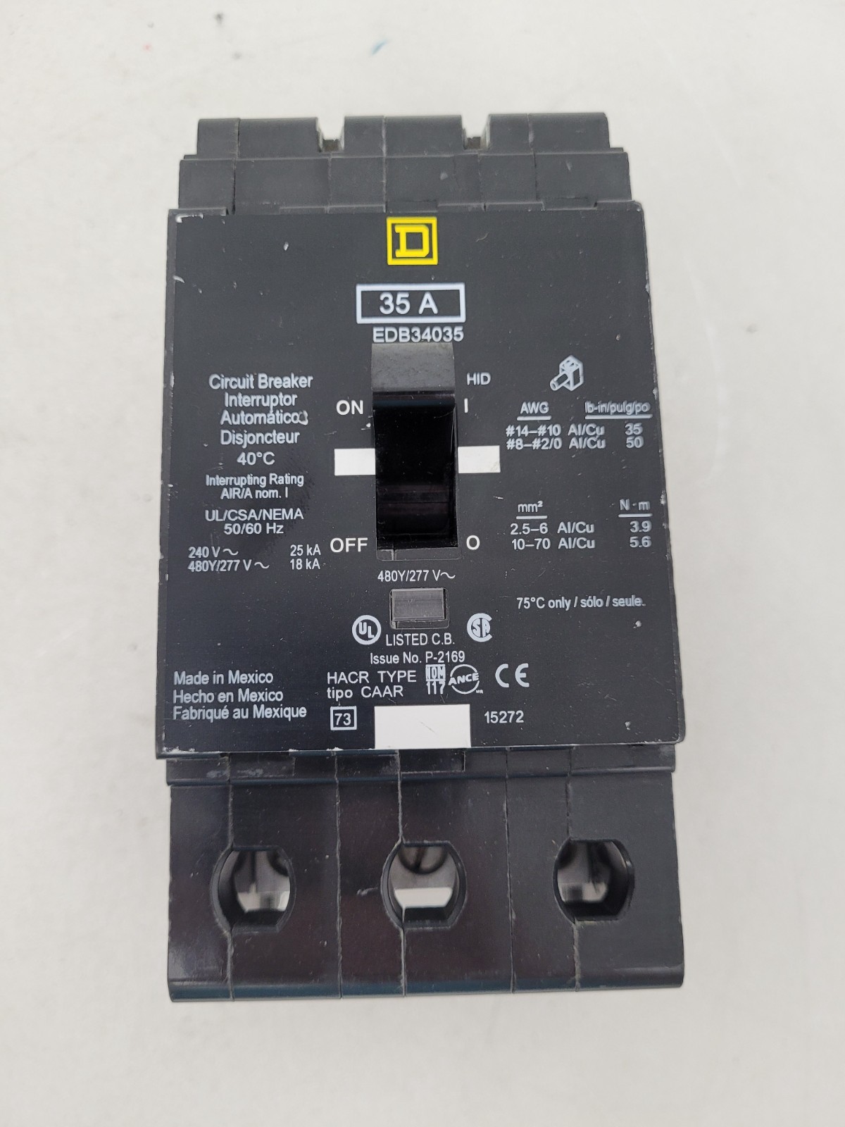 EDB34035 Square D 35 Amp Circuit Breaker – Next Day Option