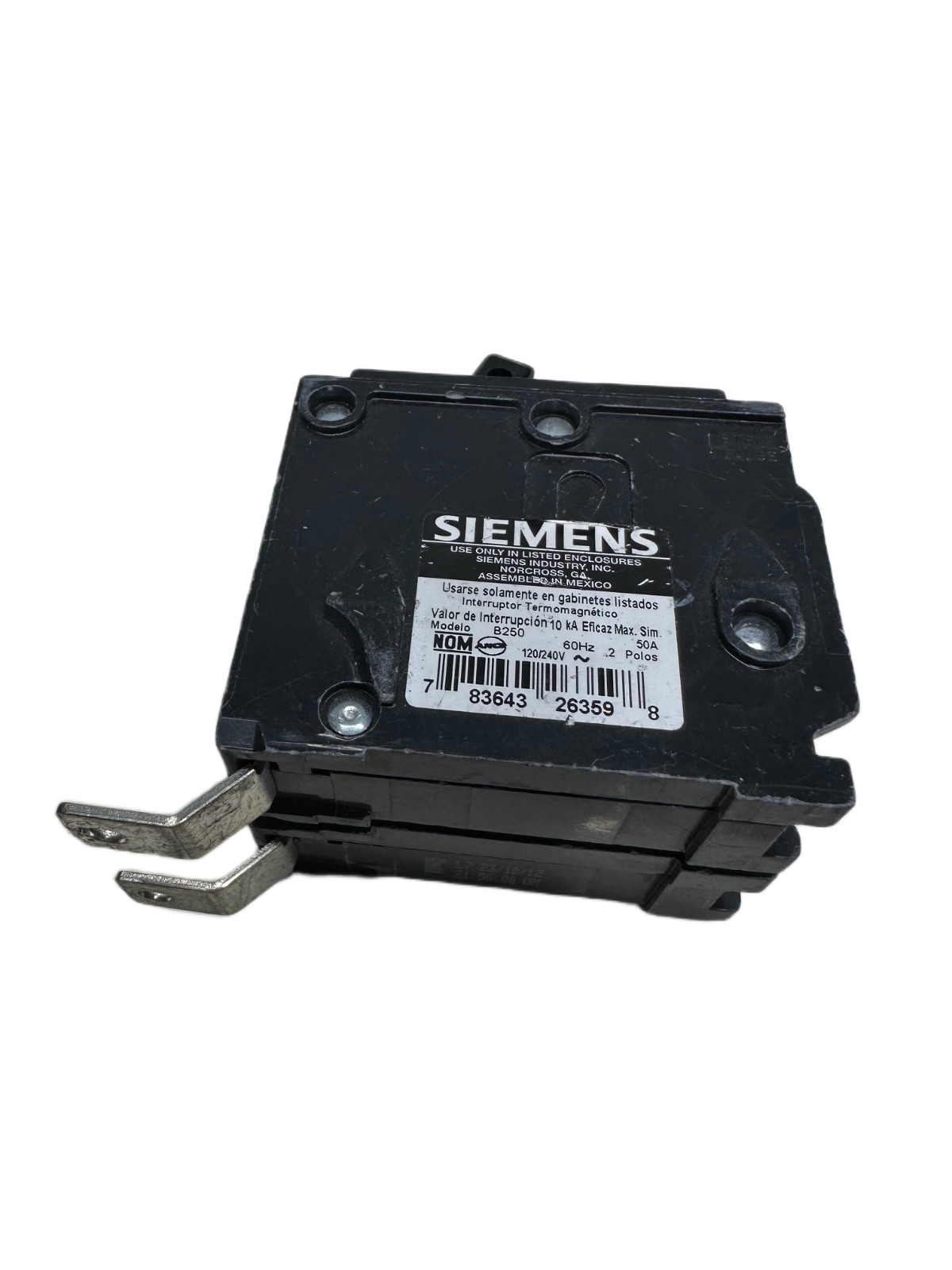 SIEMENS B250 2POLE 50A 120/240V BOLT ON CIRCUIT BREAKER 🔥 Fast Shipping 🔥