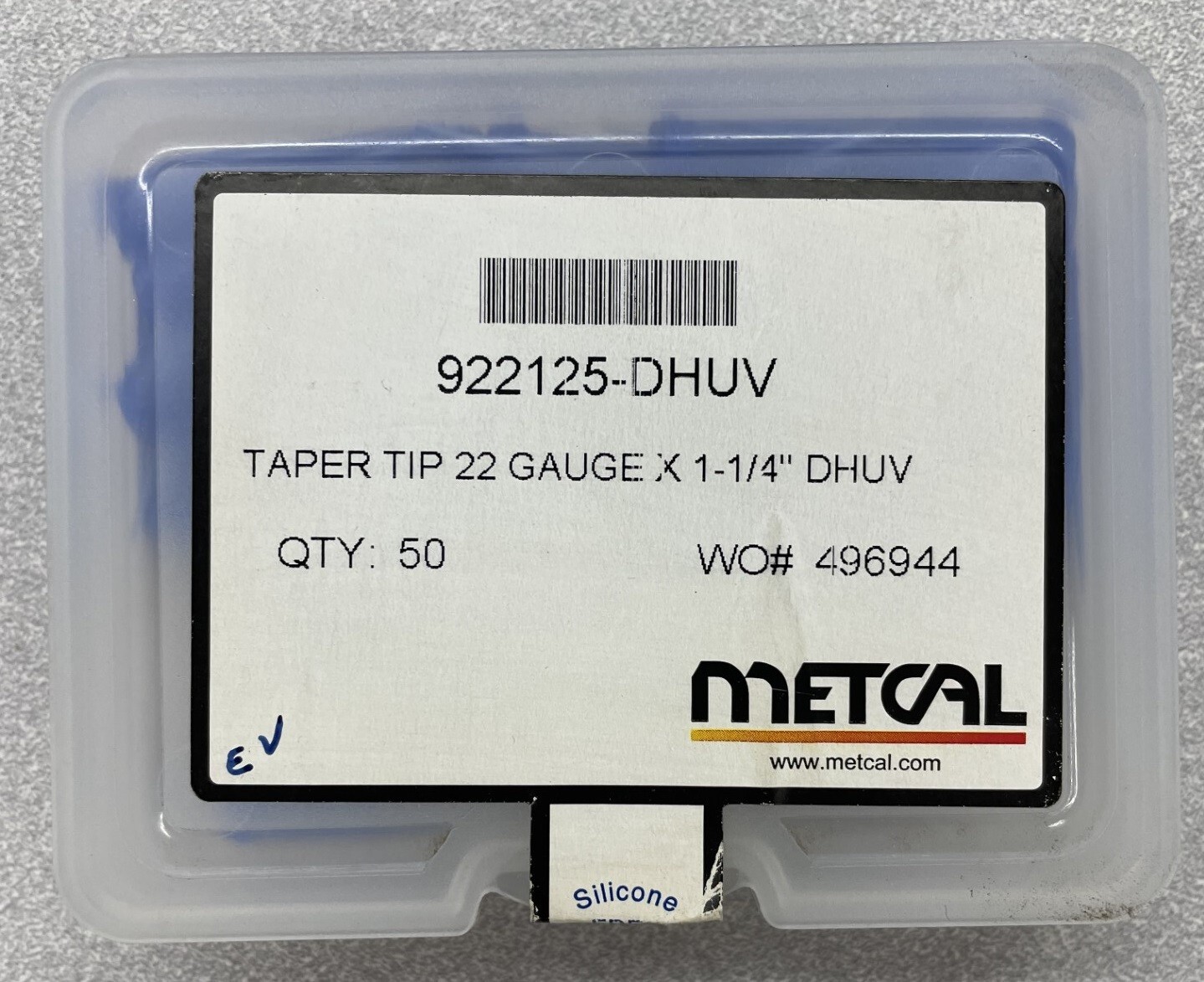 Metcal 922125-DHUV Dispensing Needle, Blue Tapered Tip, 22 Gauge, 50/Box