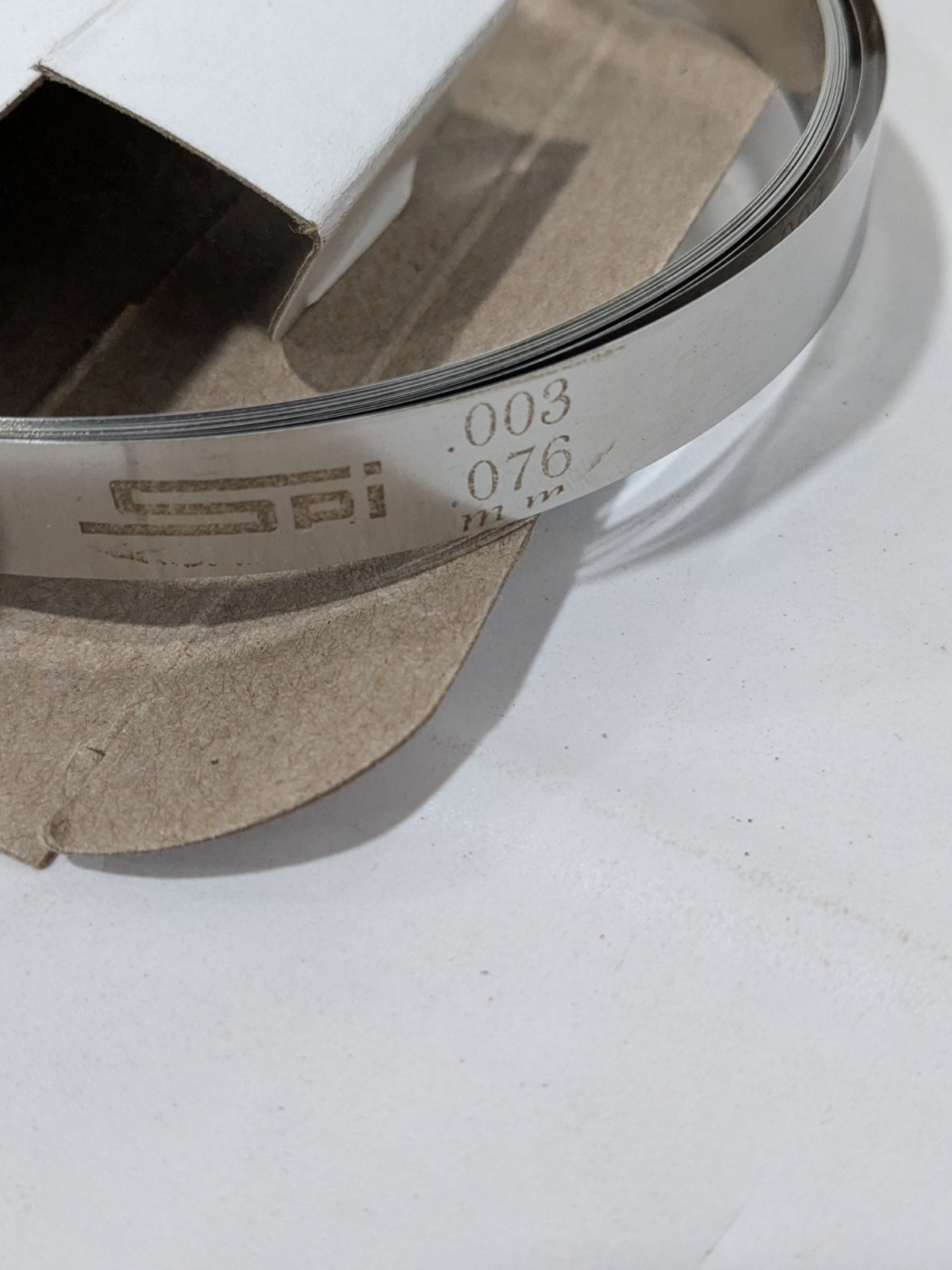 SPI Feeler Stock Roll: 0.003″ Thick, 1/2″ Wide, 25′ Long 91-420-0
