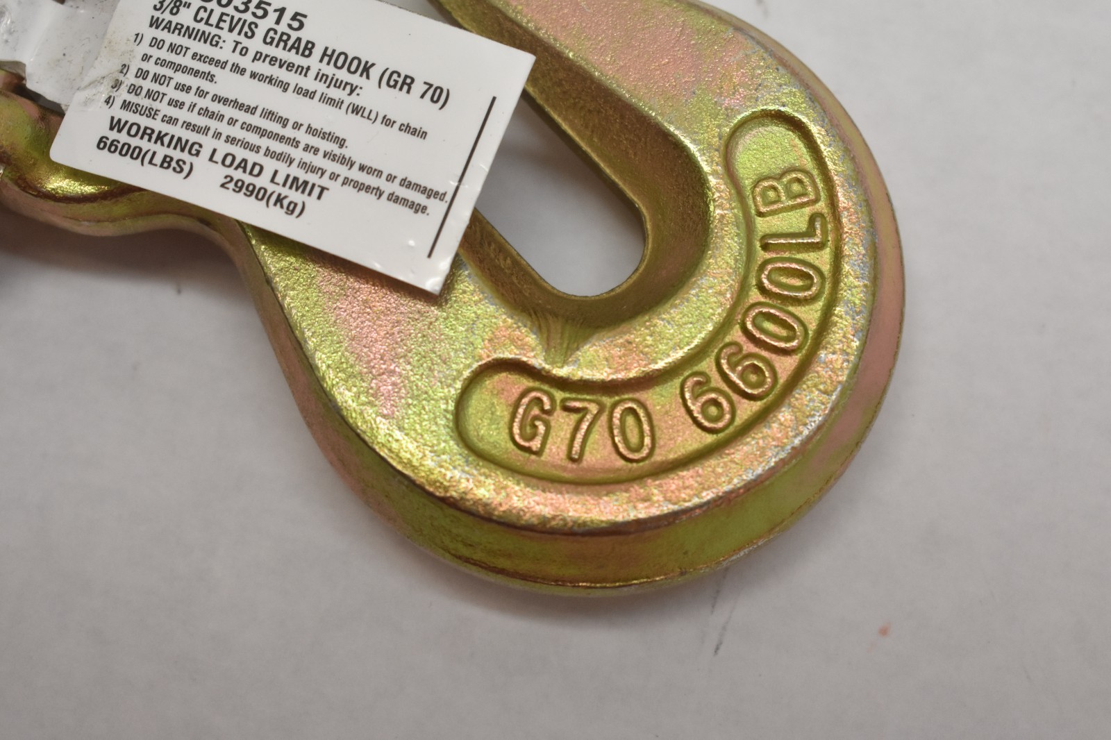 Campbell 3/8″ Clevis Grab Hook GR 70 Heavy Duty Chain Hook Set of 3 T9503515