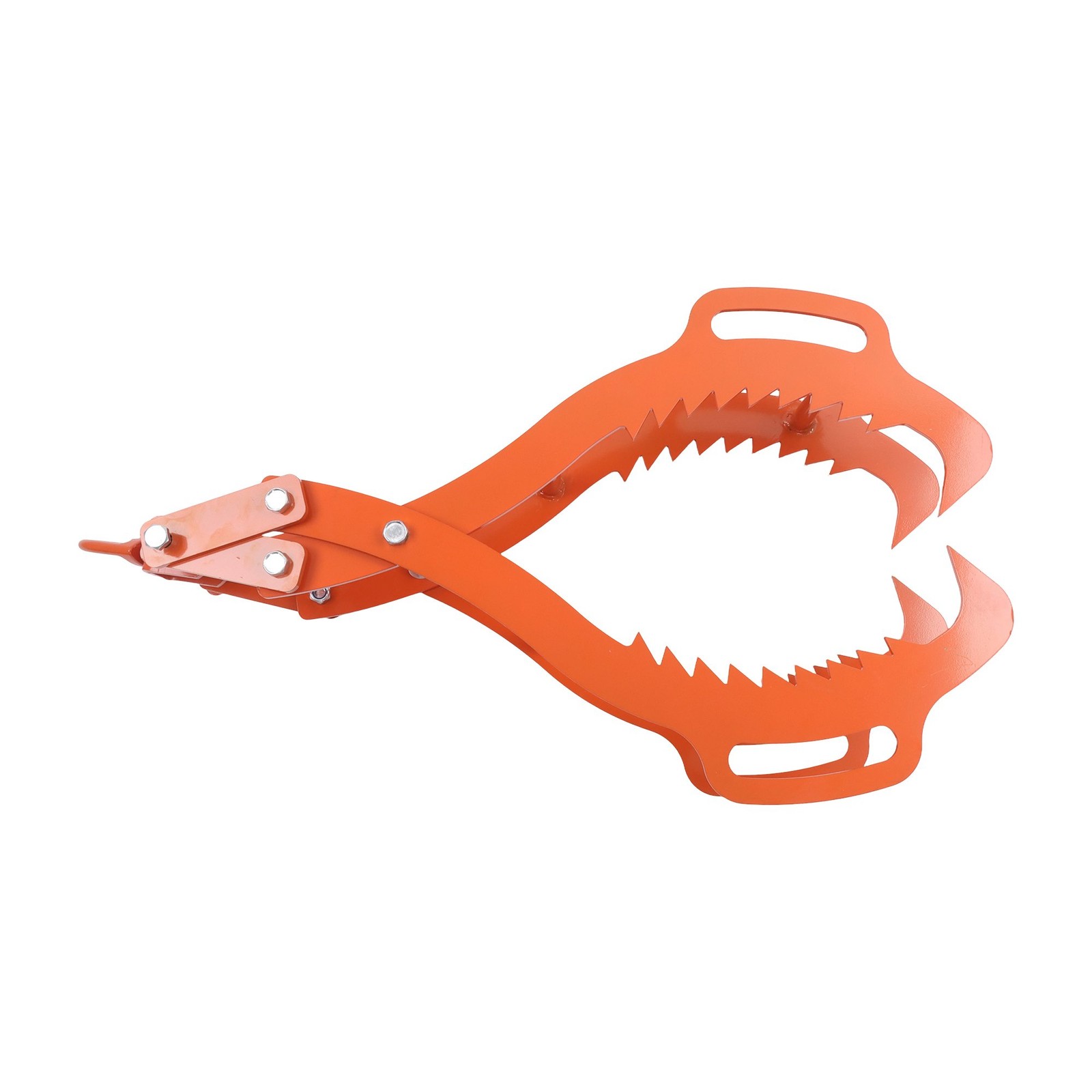 36in Log Lifting Tongs 4 Serrated Claw Heavy Duty Steel Swivel Dragging Tongs