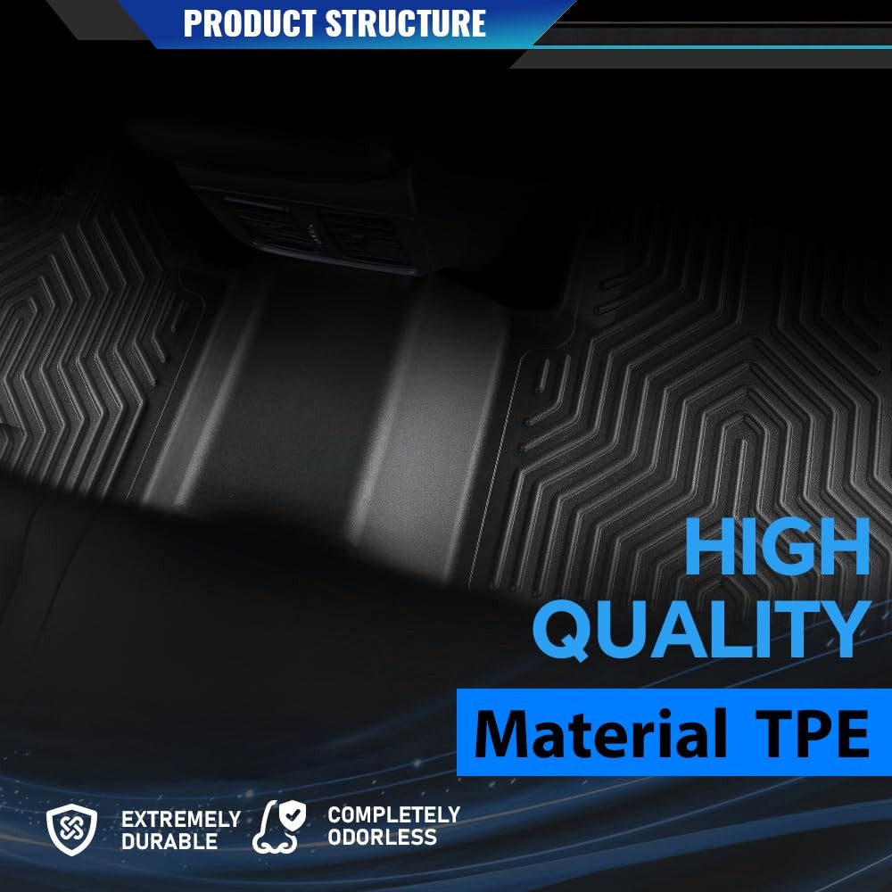 TPE Floor Mats for Insight Civic 2016-2021 All Weather 1st 2nd Row 3PCS