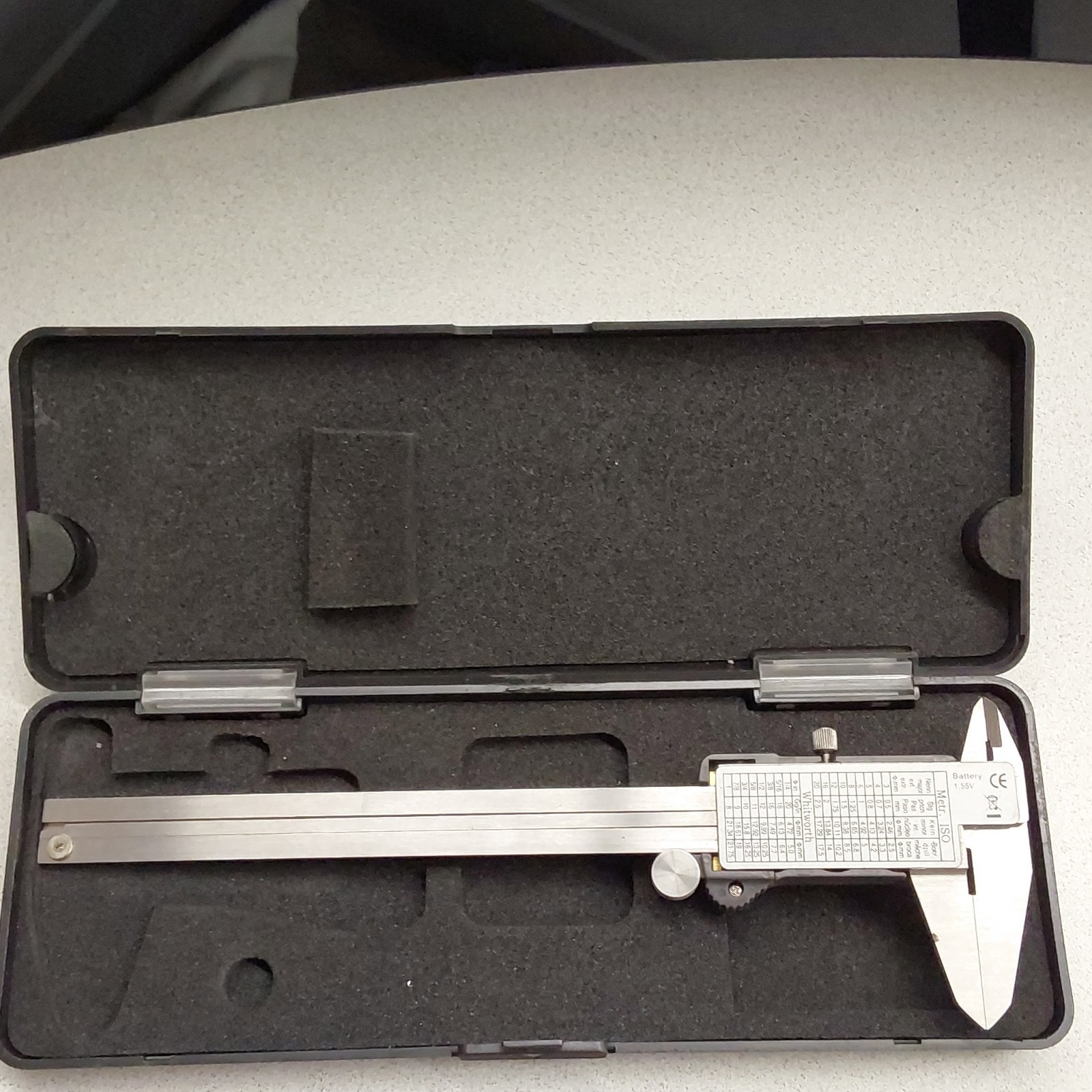 Stainless Hardened Digital Caliper 0-6 in Range, 0.0005 in Resolution, Case