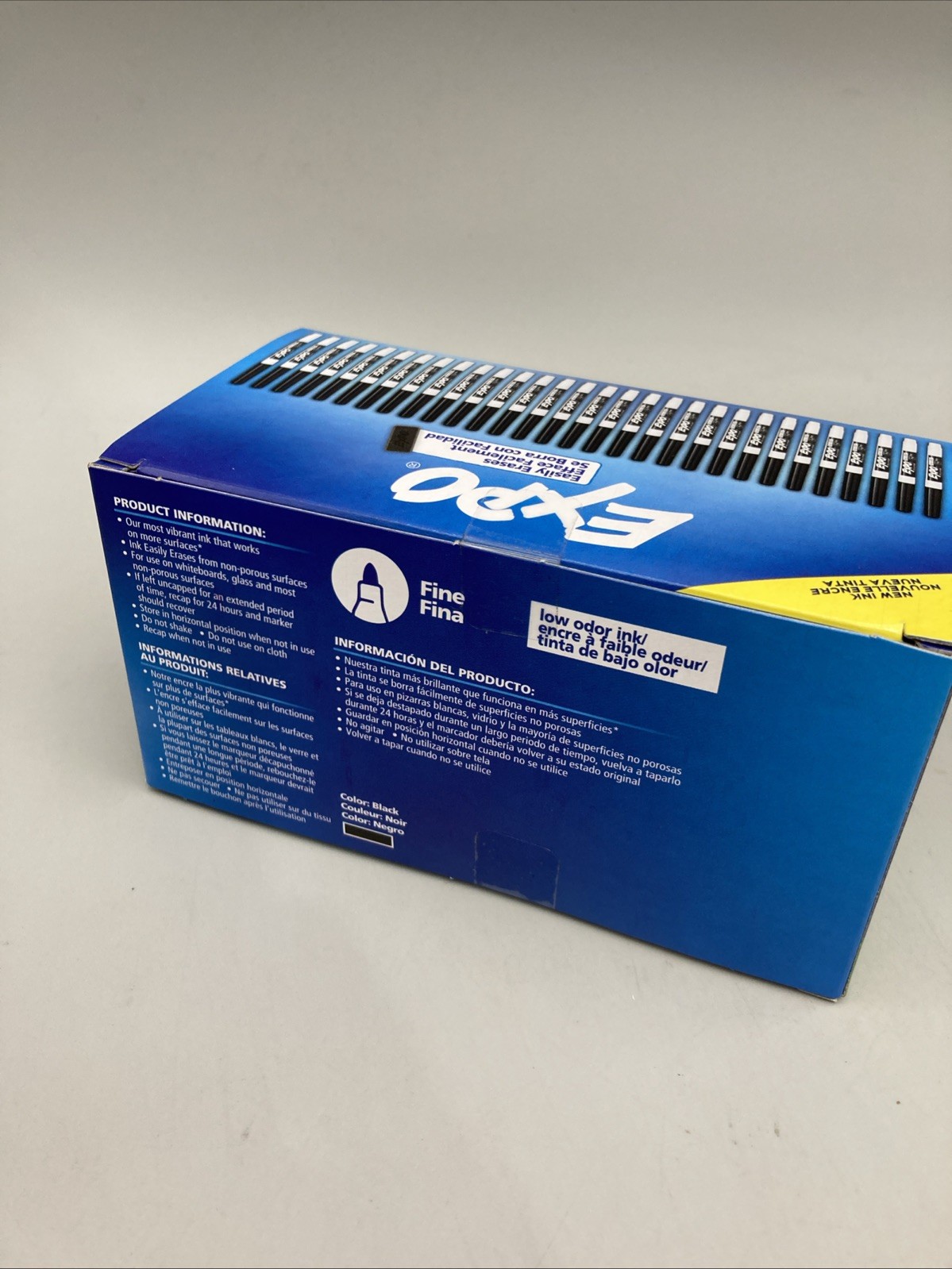 EXPO Low Odor Dry Erase Marker Fine Point Black 36/Box 1921062 Brand New