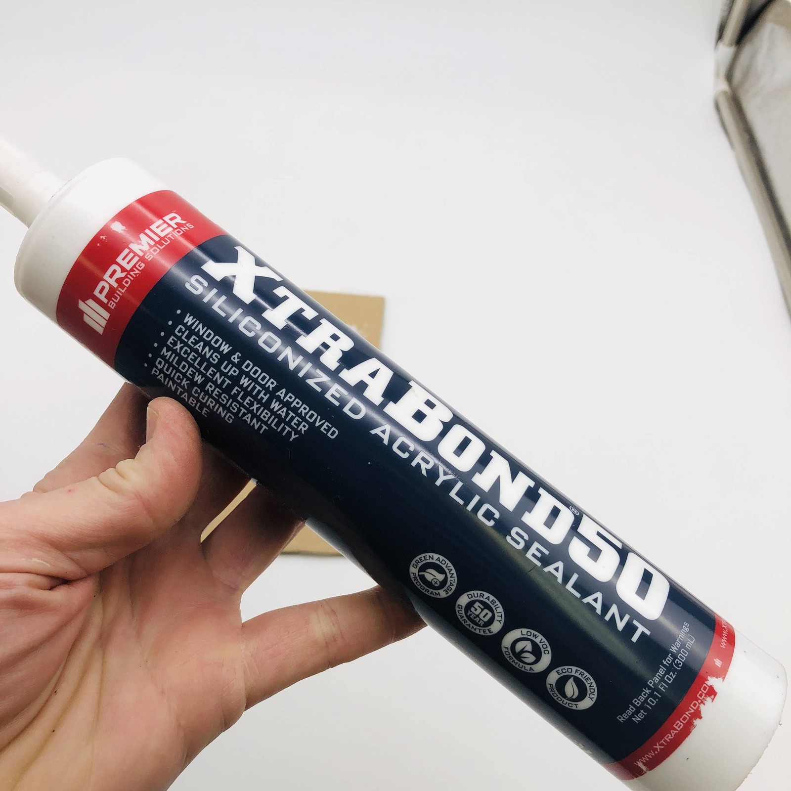 Premier XtraBond 50 Siliconized Acrylic Sealant White Paintable 10.1oz 24/case