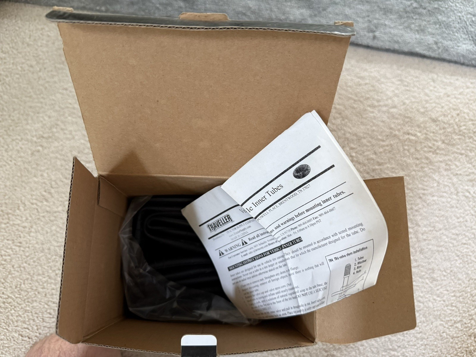 Traveller 6.50/6.70/7.00/7.50-15/16 Implement Inner Tube with TR-15 Valve Stem
