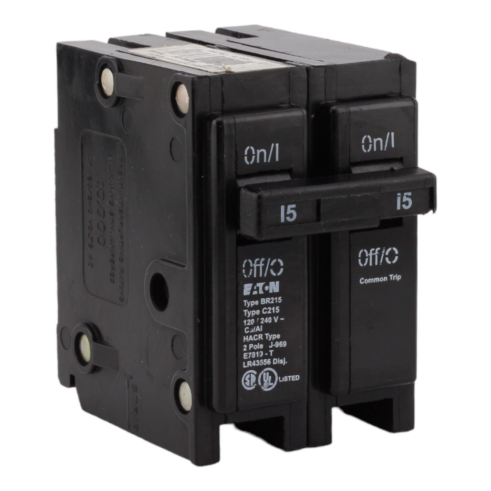 NEW EATON CUTLER HAMMER BR215 2 Pole 15 Amp 120/240VAC Type BR Circuit Breaker
