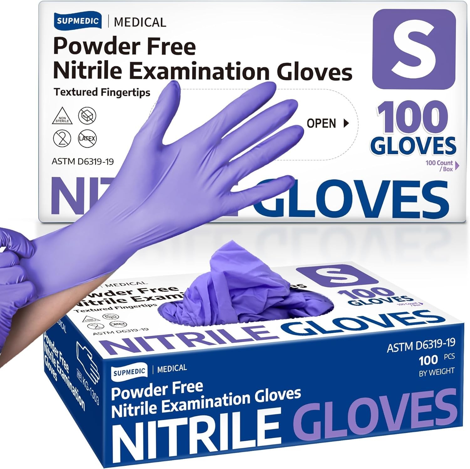 Durable Soft Max Nitrile Gloves – 100 Ct, Perfect for Medical & Cleaning Use