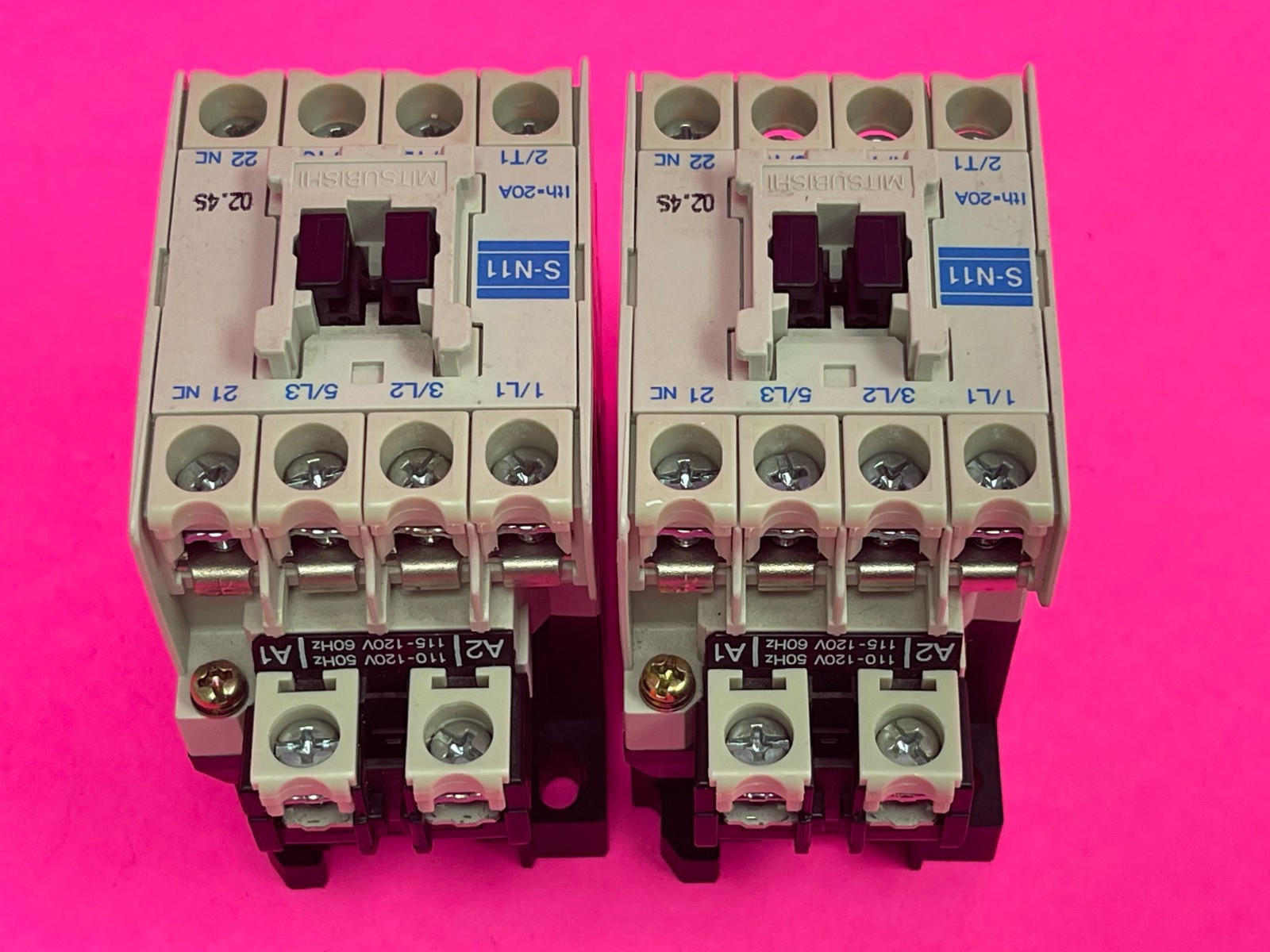 Mitsubishi S-N11 Magnetic Contactor 110/120V 50 Hz, 115/120V 60 Hz [Lot of 2]