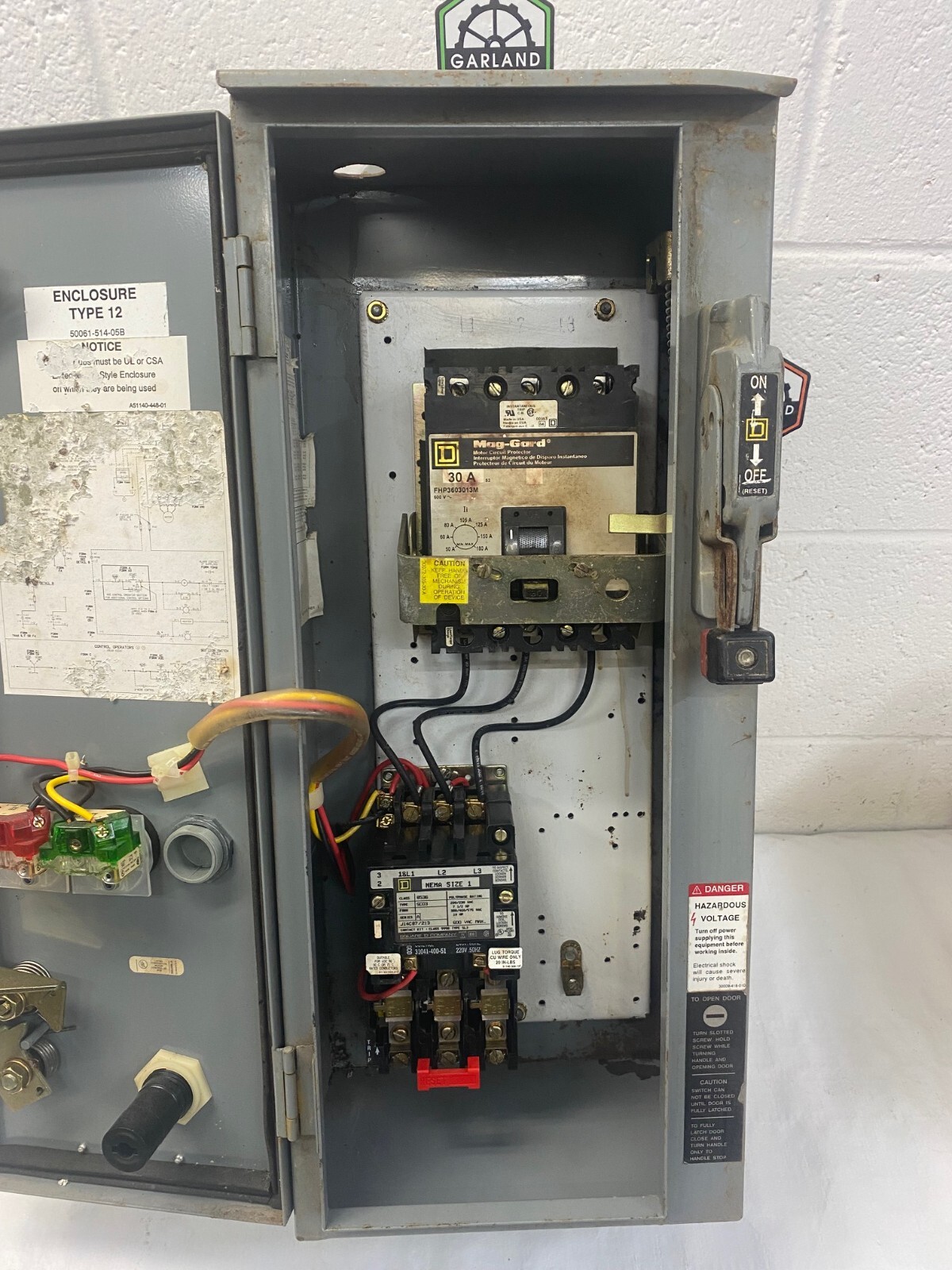 Square D 8539 SC54 A Ser D Combination Starter Motor Circuit Protector