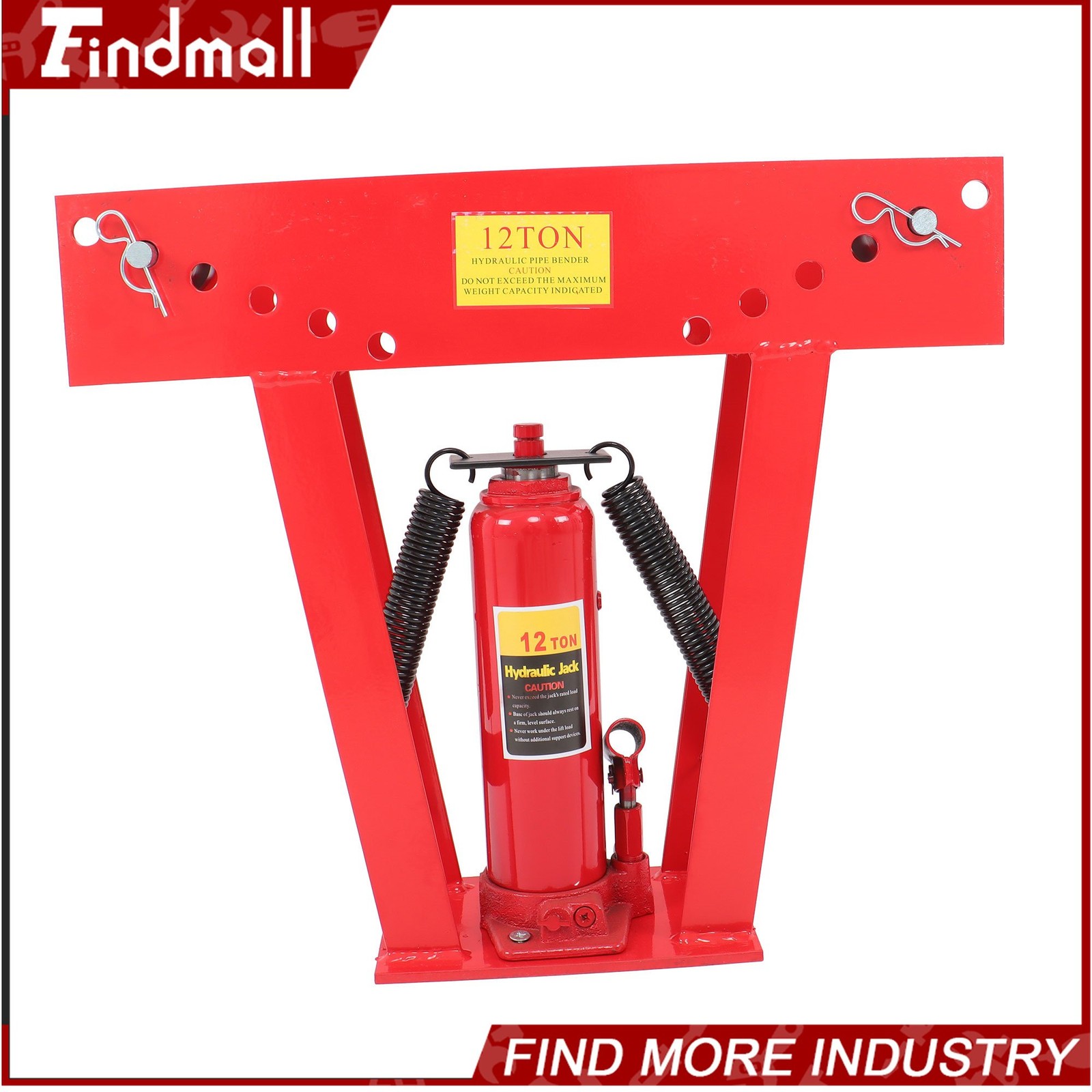 Findmall W/ 6 Dies Copper Exhaust Pipe Bender Manual Hydraulic Tubing Bender 12T