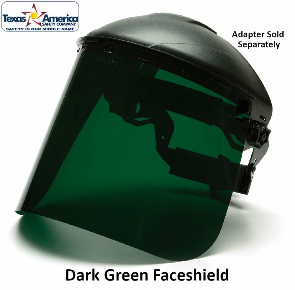 Pyramex Standard Dark Green Faceshield (Shield Only – Adapter sold separately)