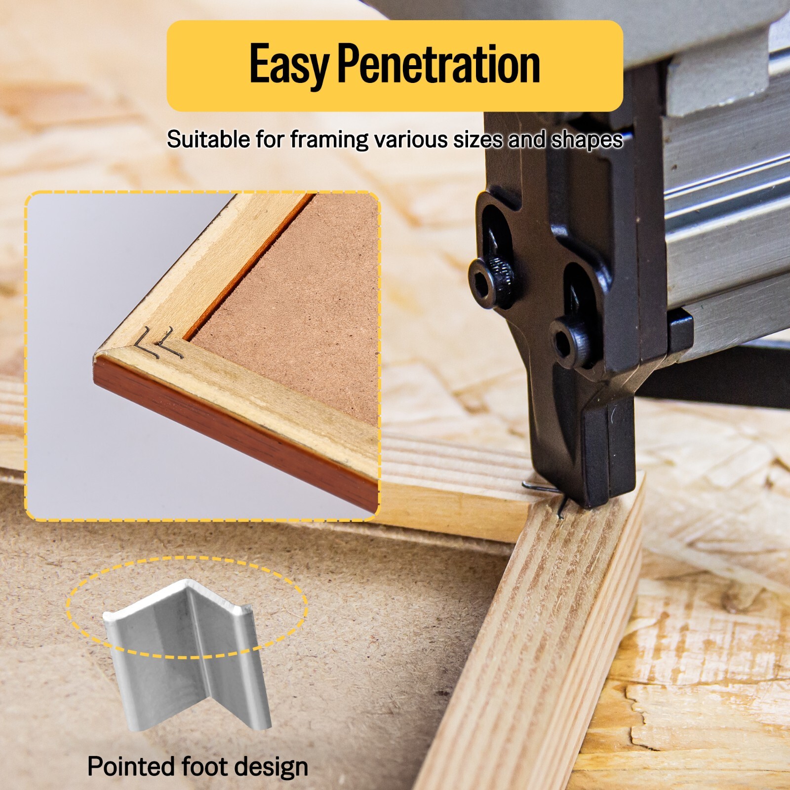 Meite Hardwood Type V-Nails Wedge For V1015B Photo Frame Tool 3/8″ 1/2″ 4000 PCS