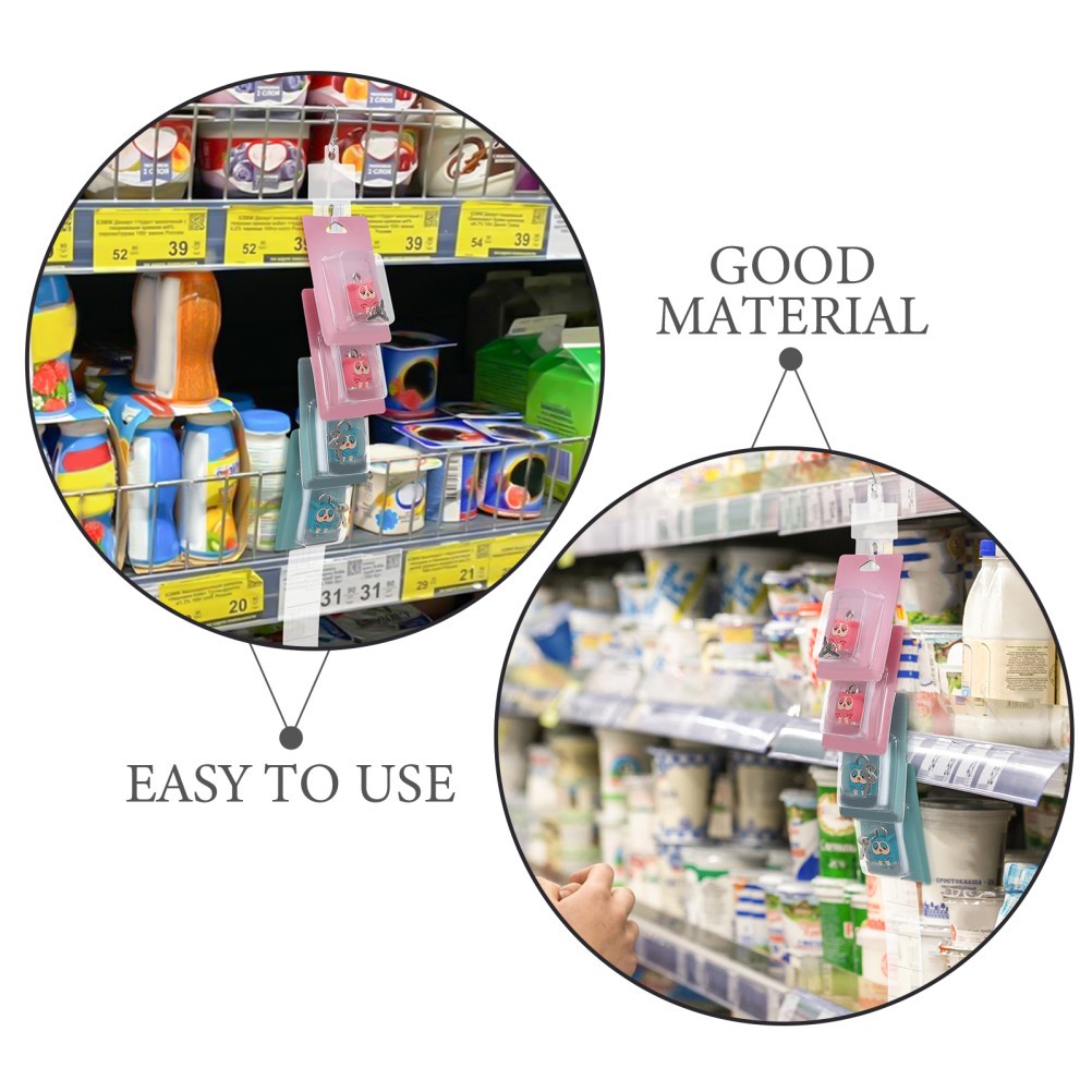 50Pcs Retail Hanging Merchandise Strips: 20″ Hanging Strip with Hooks, 8