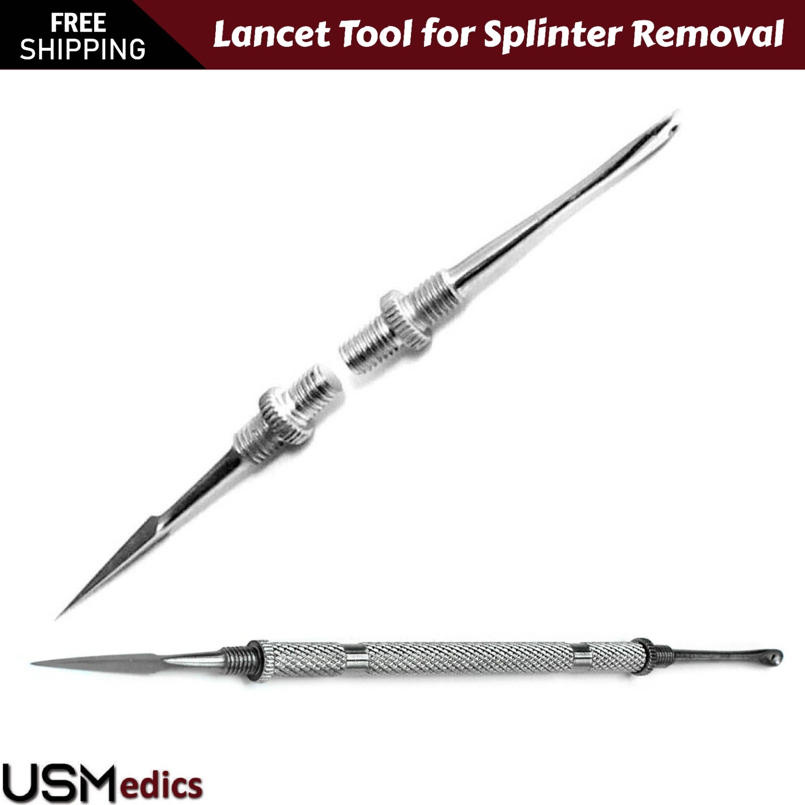 Lancet Veterinary Splinter Removal Kit Splinter Forceps Surgical Instruments 2PC