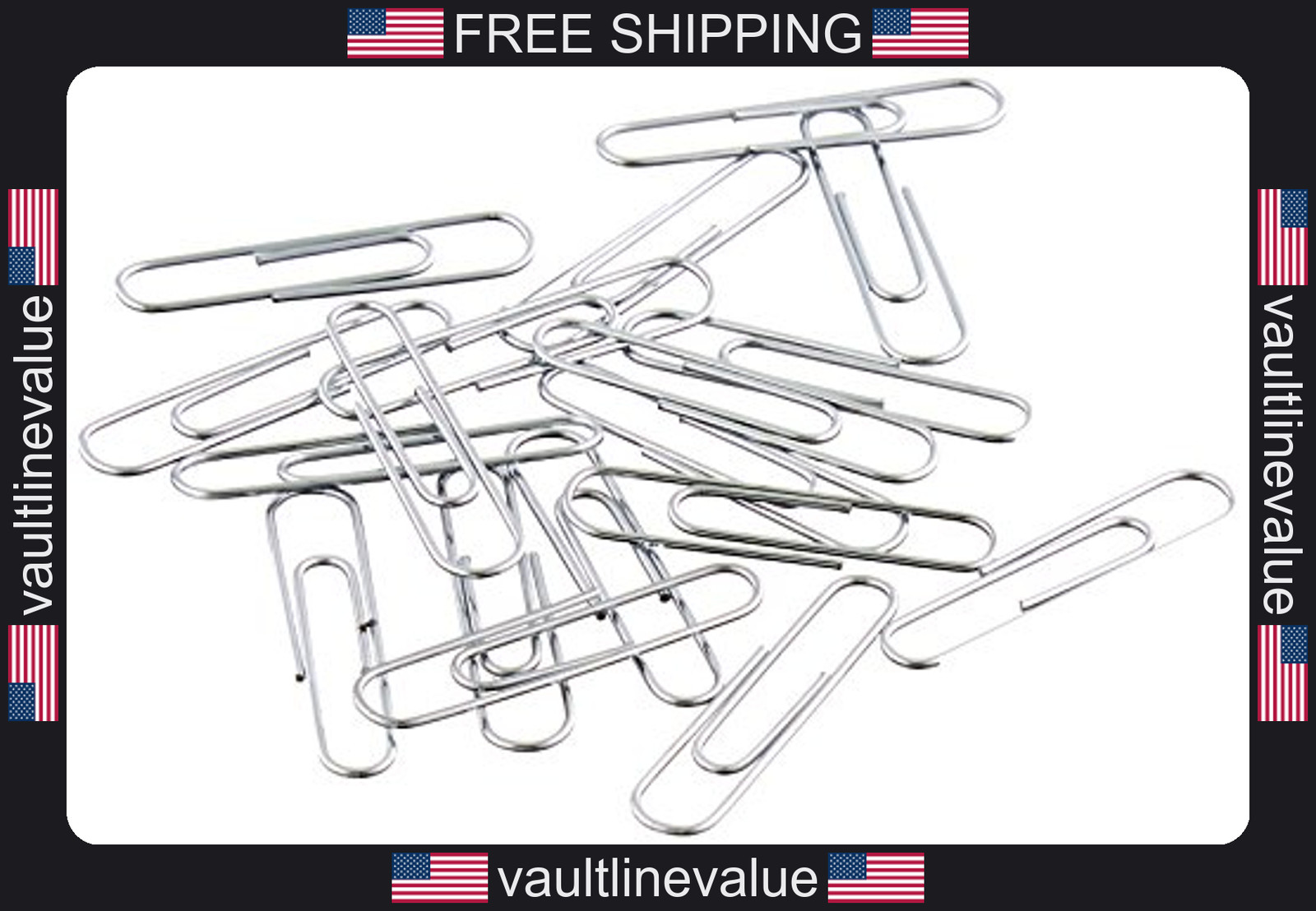 Amazon Basics No. 1 Silver Office Paper Clips Smooth 1000 Count (10 Pack of 100)