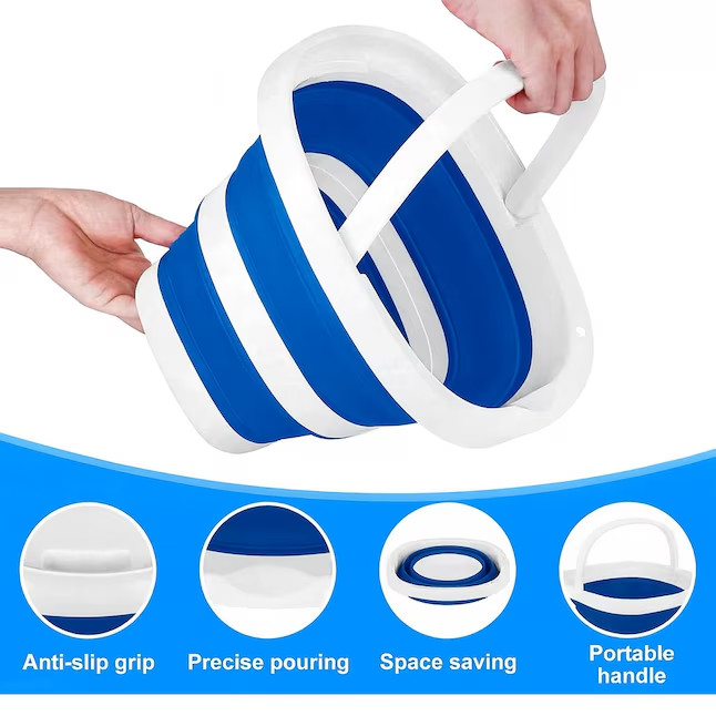 1-gallon BPA-Free Silicone Collapsible bucket