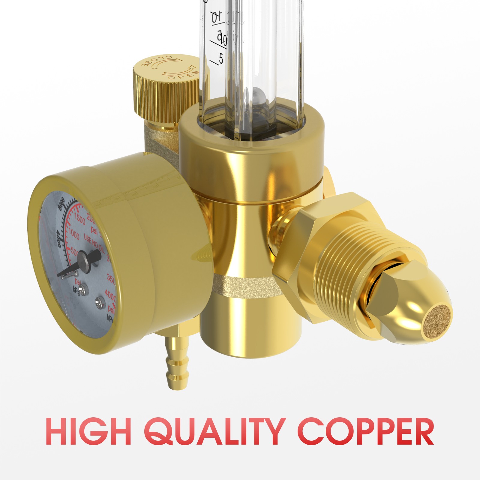 YesWelder Argon/CO2 FlowMeter Regulator for TIG/MIG Welding