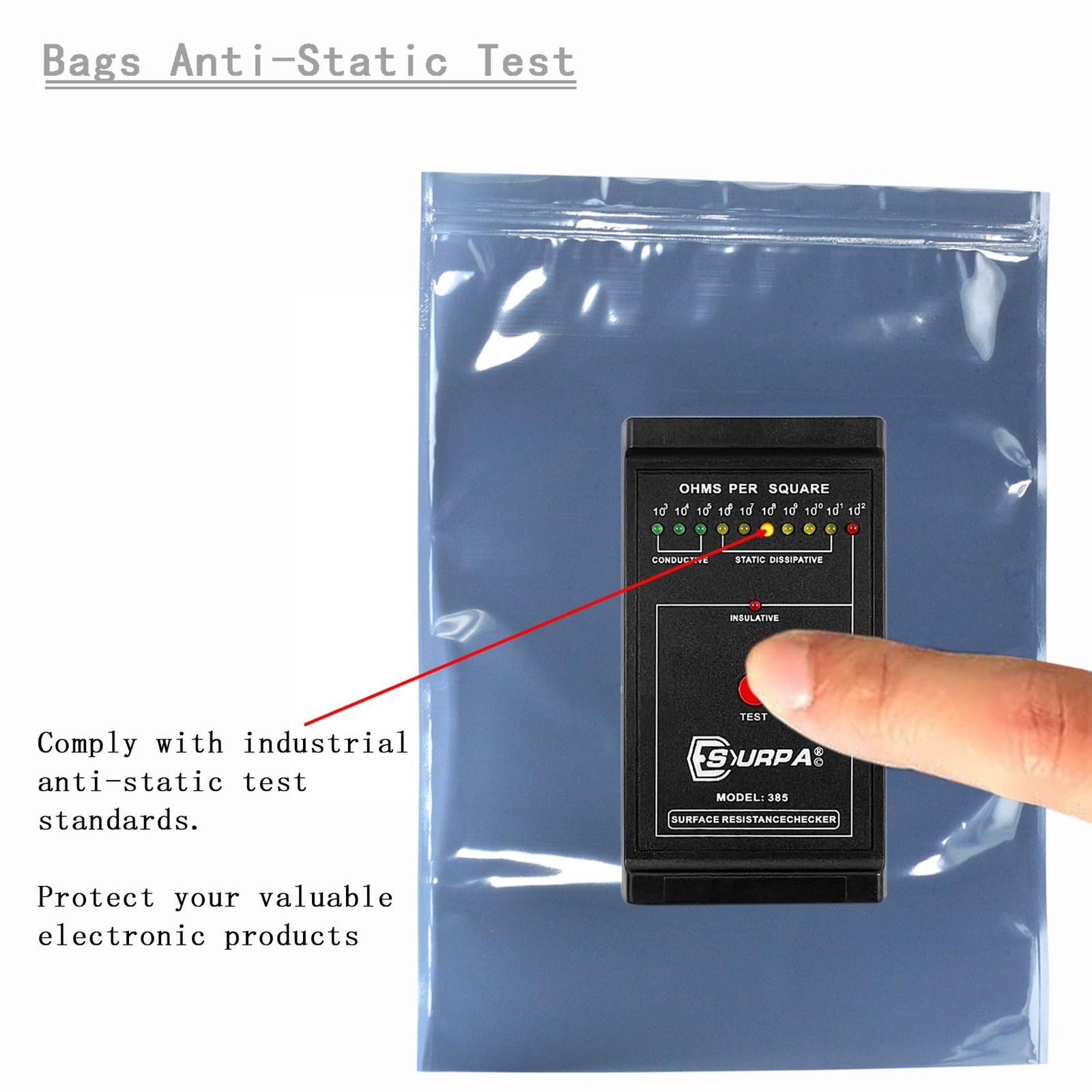 50 PCS 8.27 * 9.45 Inch Resealable ESD Bag Shielding Pouches,Anti Static Bags…