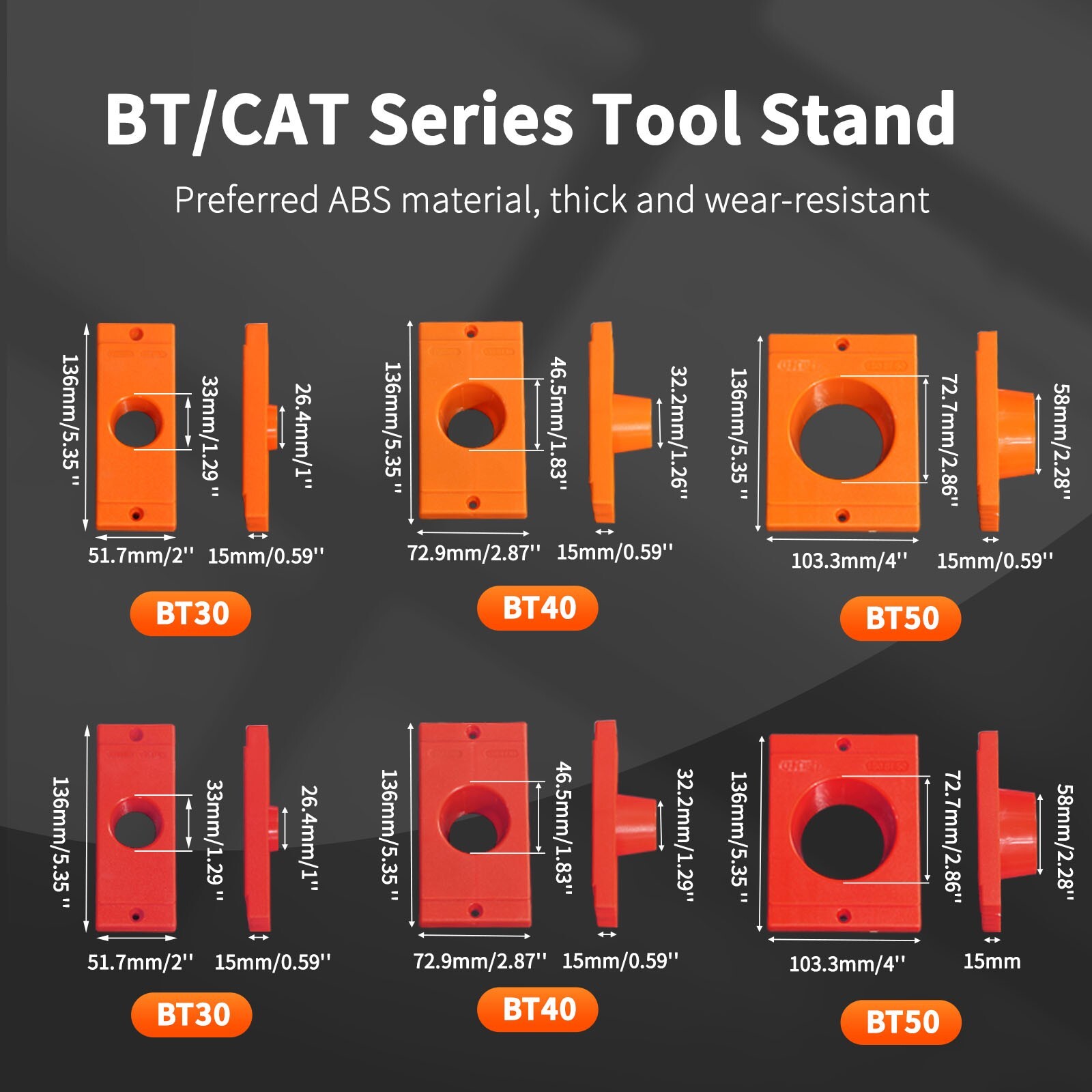 10 items Tool Rack Storage Rack HSK63/100 CAT50 CAT40 BT50 BT40/C3/C6
