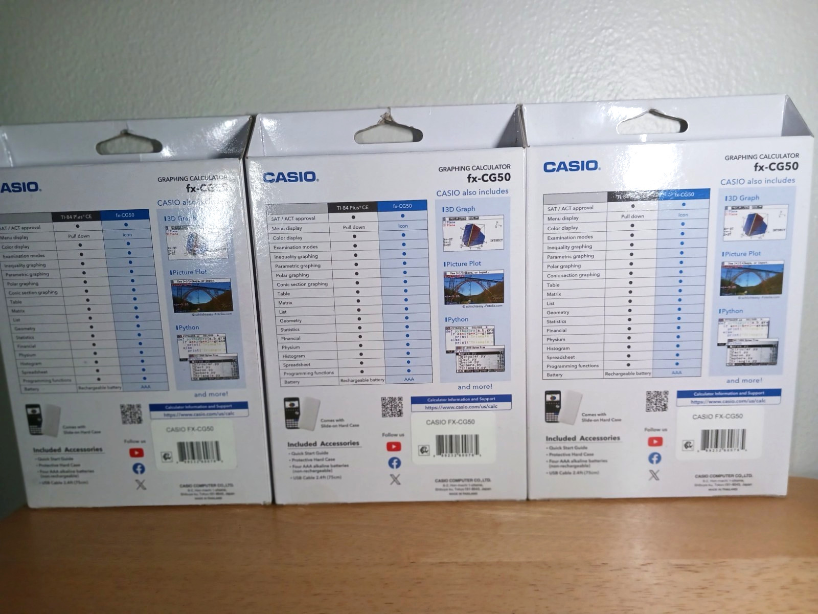 Casio Fx-CG50 Graphing Calculator Lot of 3 New Please Read Description