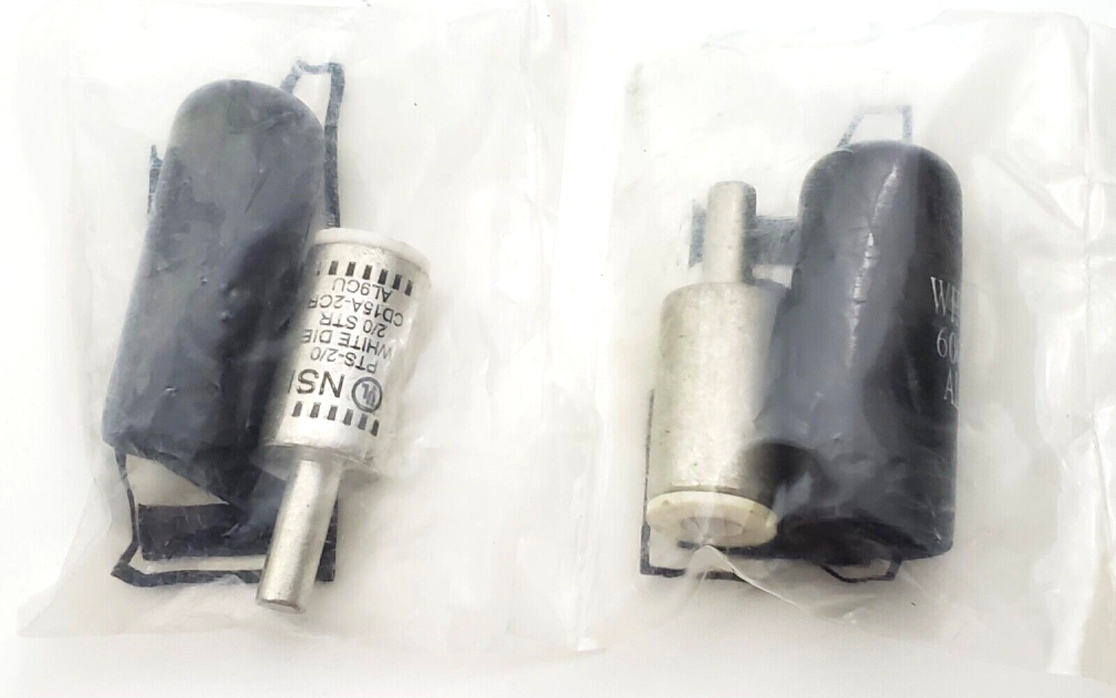 Lot of 2 NSI PTS-2/0 Dual Rated Aluminum 2/0AWG Adapters #1 AWG Pin Size