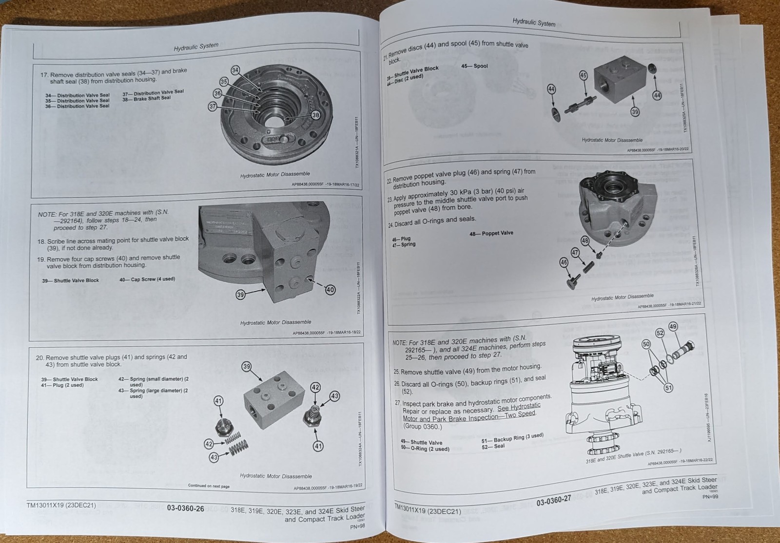 John Deere 318E 319E 320E 323E 324E EH Skid Steer Tech Service Manual TM13011X19
