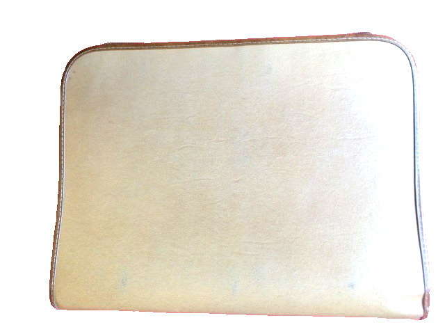 Vintage 1950’s Leather Zippered Binder Brown/Tan Cow Hide 2″ 3-Ring Made IN USA