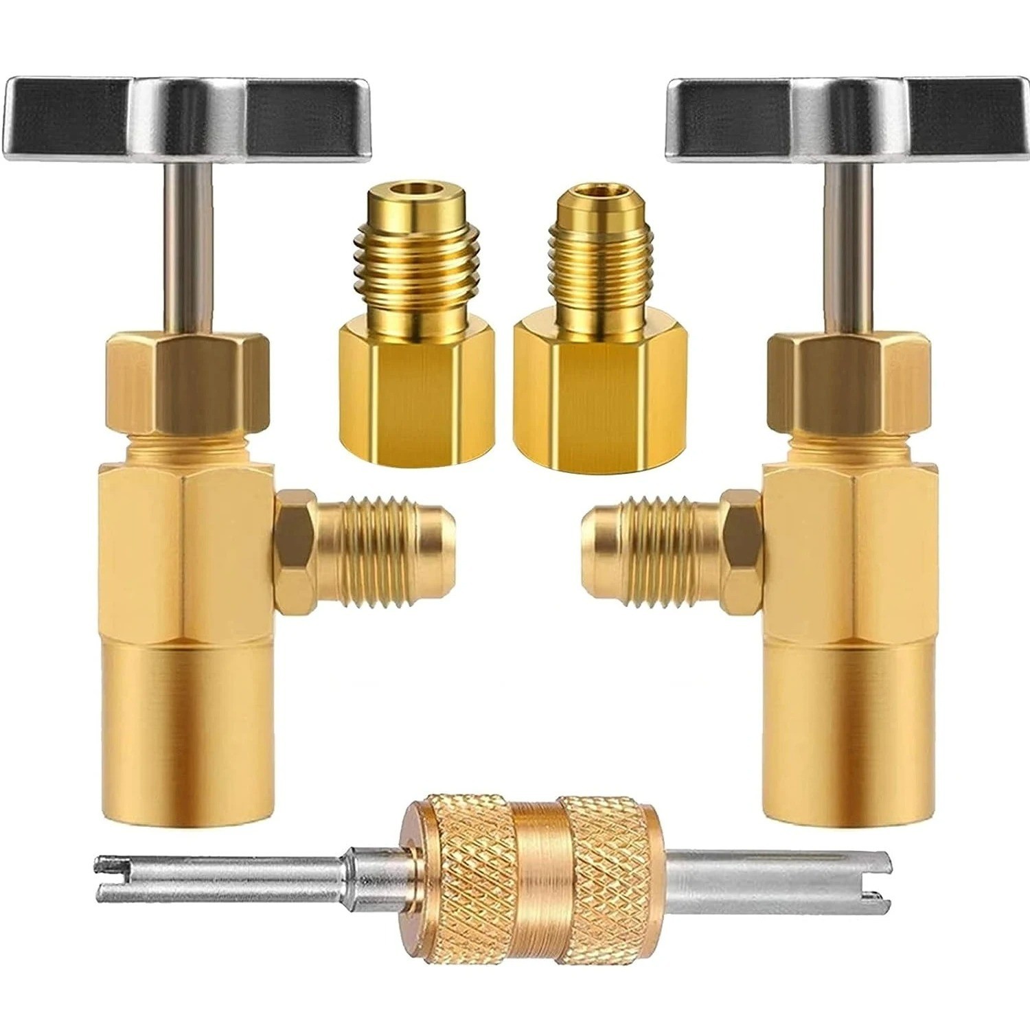 R134A Adapter Fitting Kit ( R134A Self-Sealing, and Single Puncture Can Taps, wi
