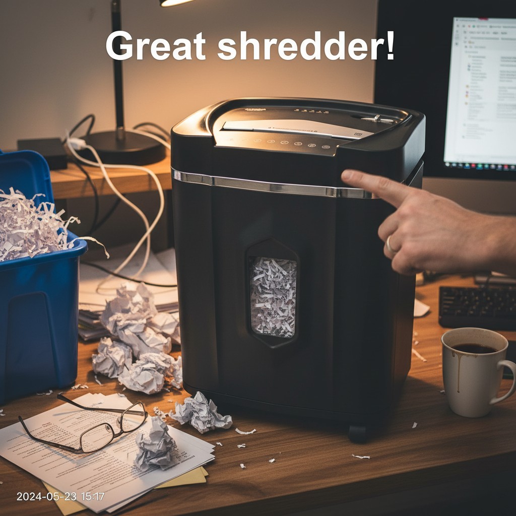 High-Security 12-Sheet Micro-Cut Shredder – Continuous Operation, Whisper Quiet