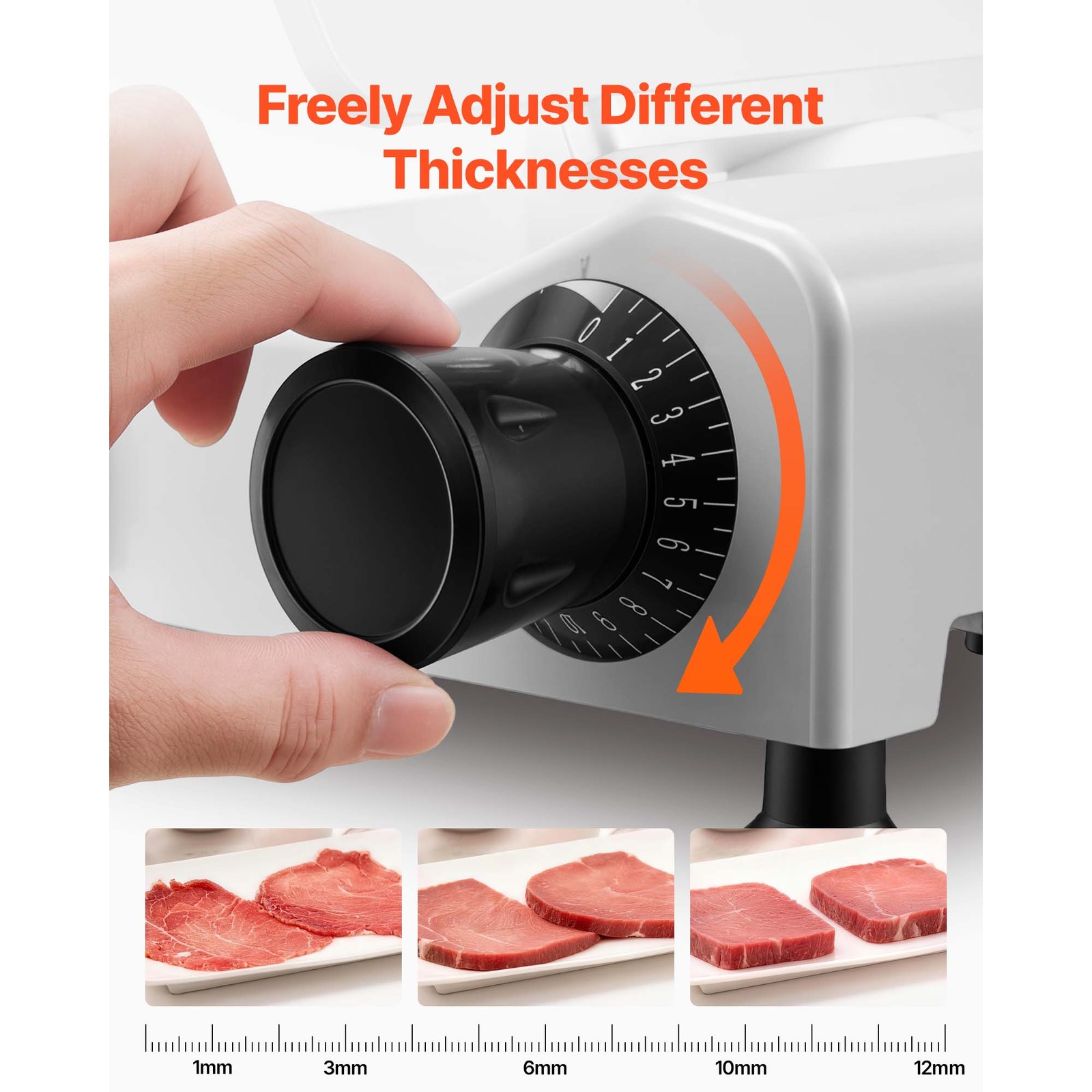 Uimoso 10″ Blade Commercial Electric Meat Slicer Deli Food Slicer Cutter 320W