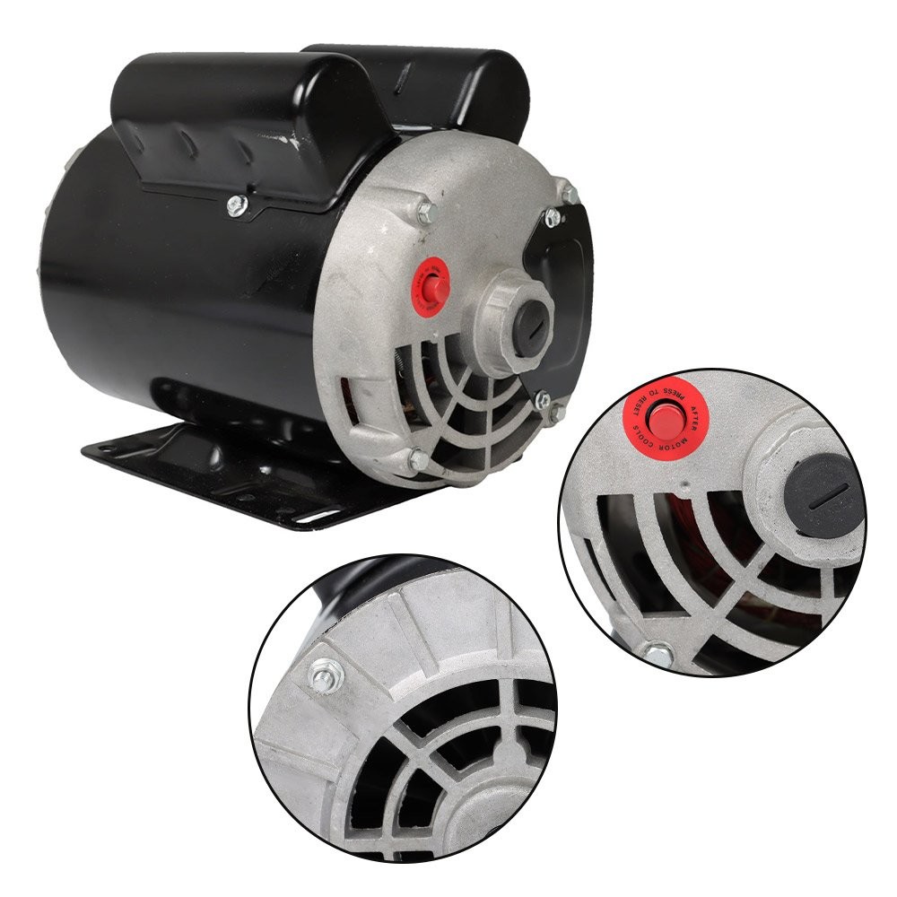 3 HP 3450 RPM SPL Electric Motor Compressor Duty 56 Frame 1 Phase 115/230V New