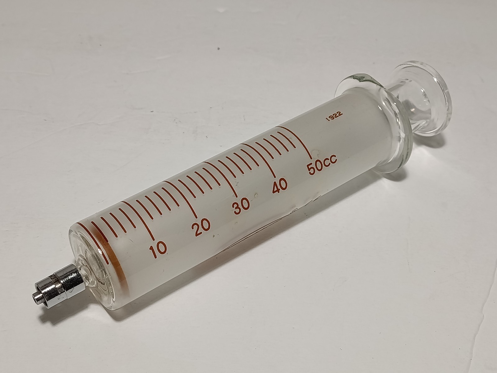 *VINTAGE* Becton Dickinson B-D Yale 20cc Glass Syringe w/ Luer Lock Tip
