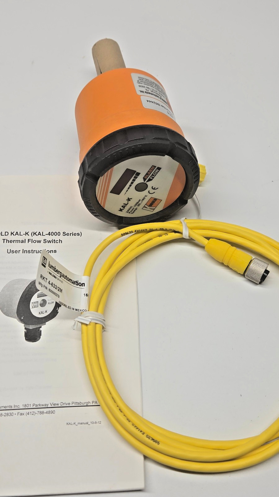 NEW KOBOLD KAL-4215 THERMAL FLOW SWITCH KAL-K KAL4215 *WITH CABLE