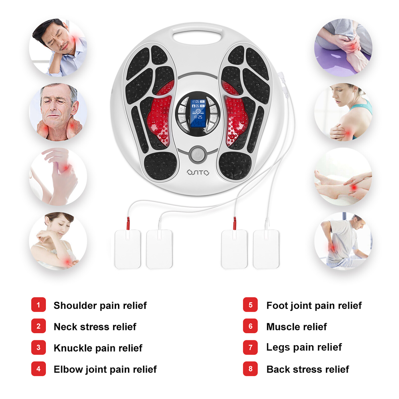 OSITO EMS TENS Foot Stimulator Circulation Massager for Neuropathy, Leg Booster