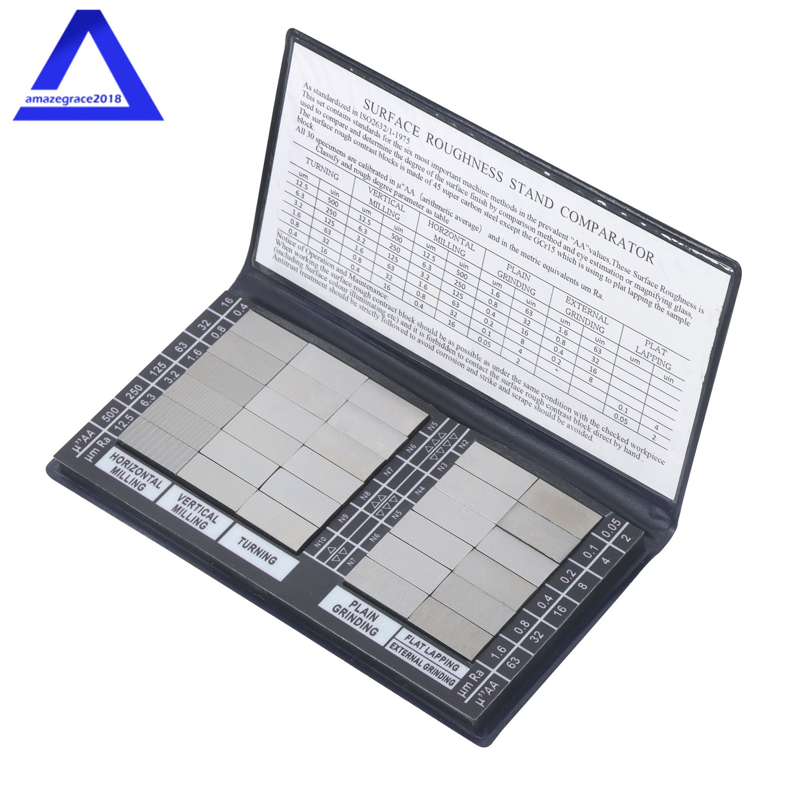 Surface Roughness Standards Finish Comparator 30 Specimens With Ra0.05-12.5mm