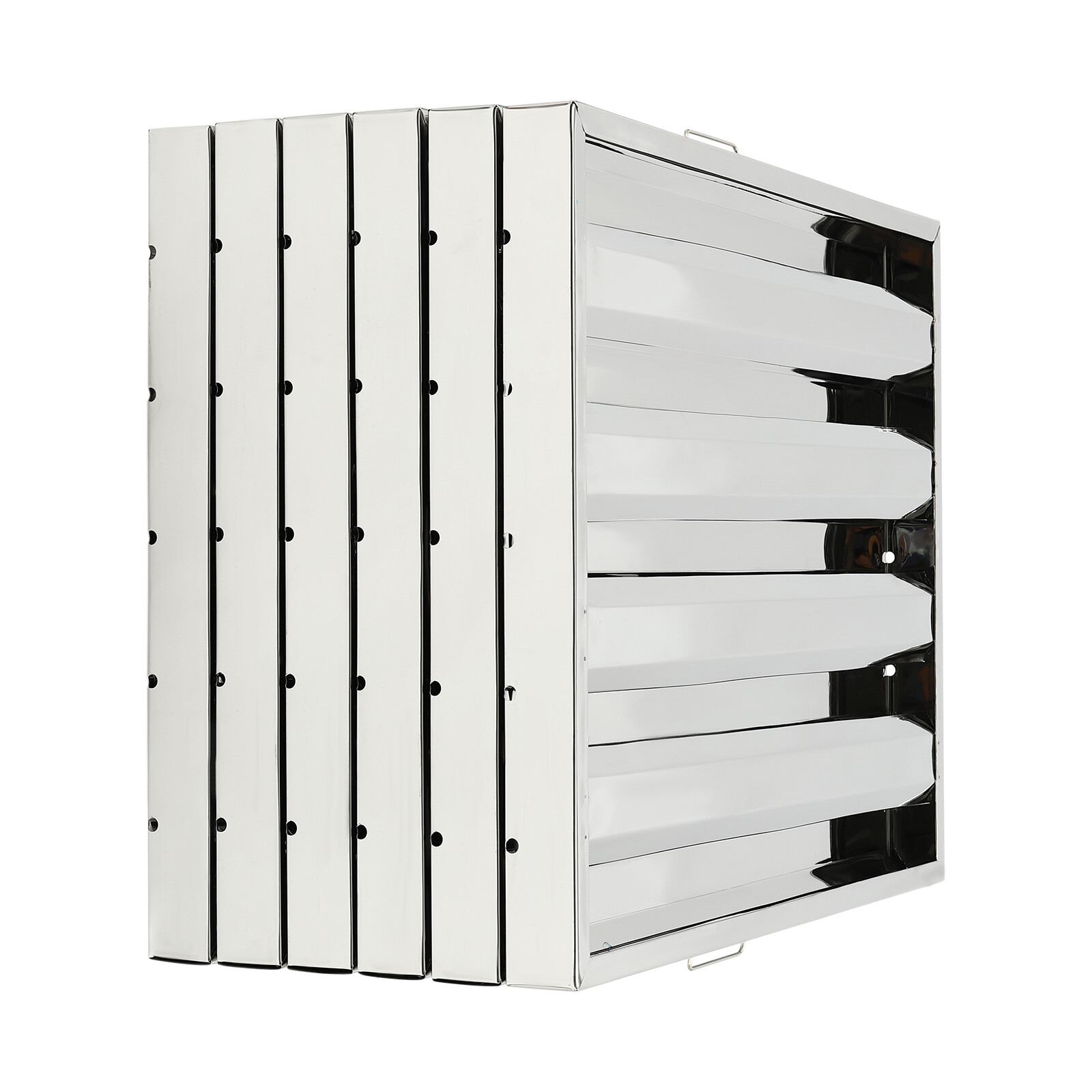 6Pc 19.5 × 24.5 In Stainless Steel Commercial Hood Baffle Filters