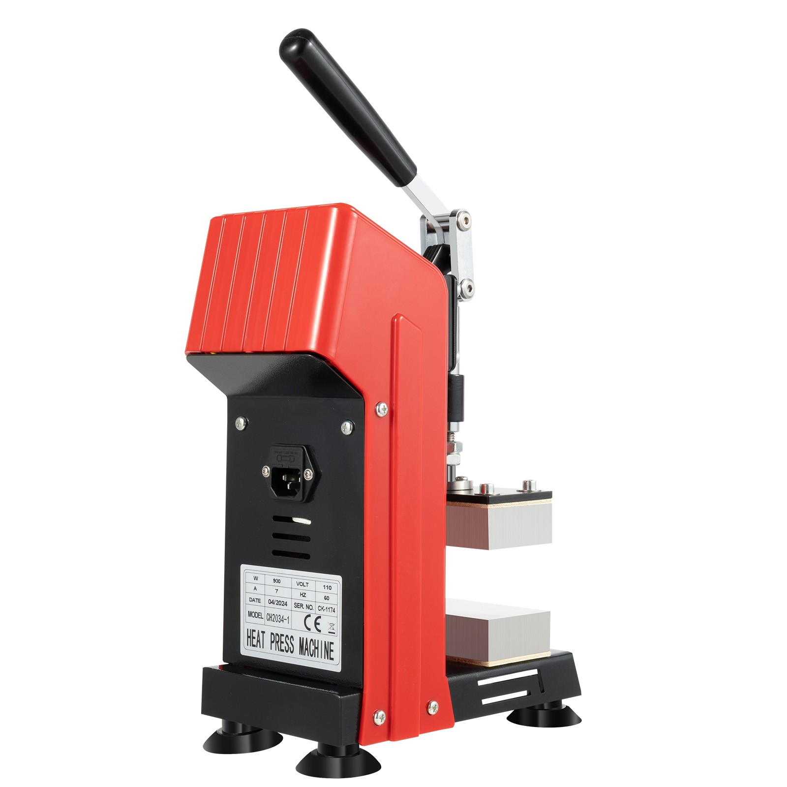Heat Press Machine 900W Mini Manual Heat Presser Heavy Duty Hot Press Stamping
