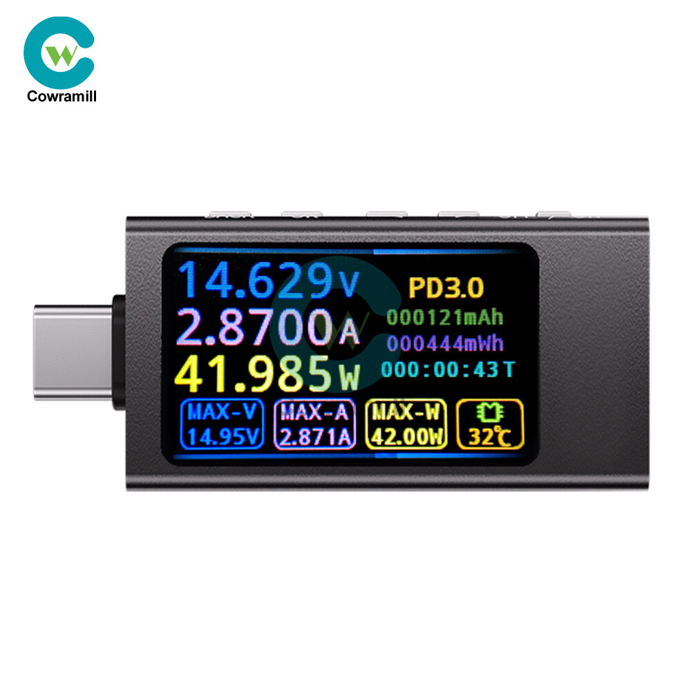 KWS-X1 Type-C Power Tester Voltage Current Meter USB-C Multimeter DC 4-30V 0-12A