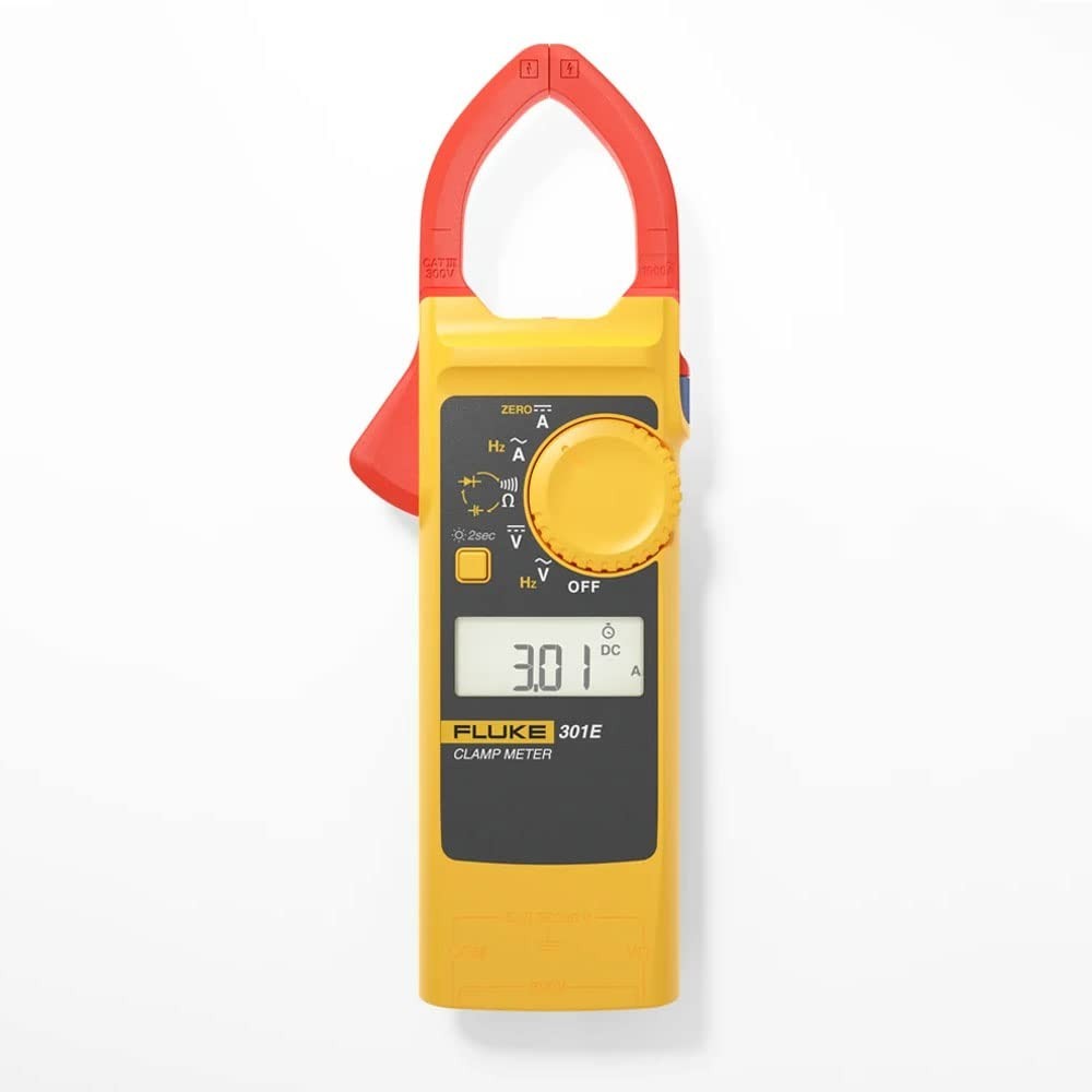 Fluke 301E AC/DC Clamp Meter 1000A AC/DC Voltage 600V Backlight Resistance NEW