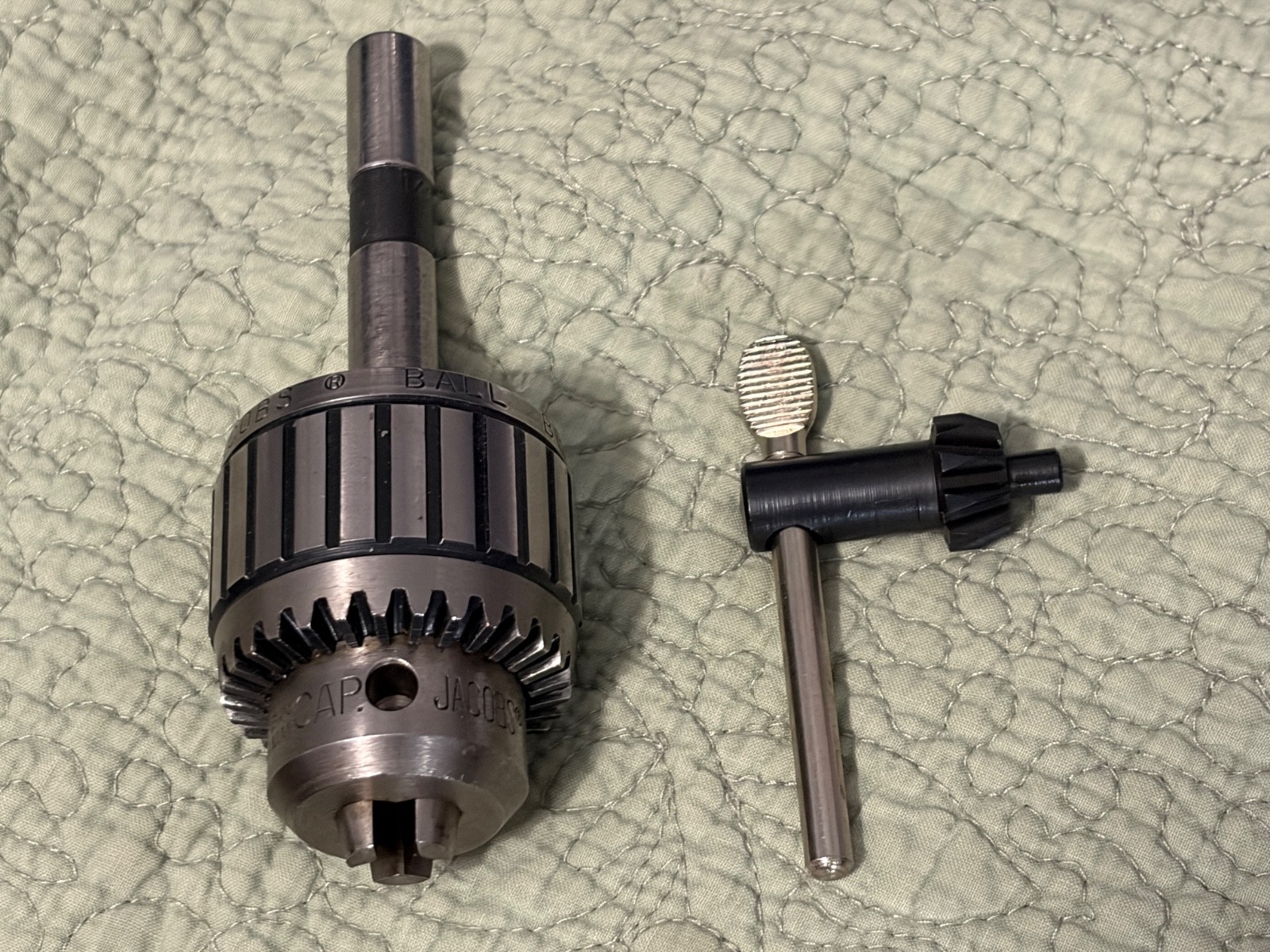 JACOBS 11N 2JT Heavy Duty BBV Super Chuck 0-3/8 (0-10mm) x 1/2″ Shank & Key GUC
