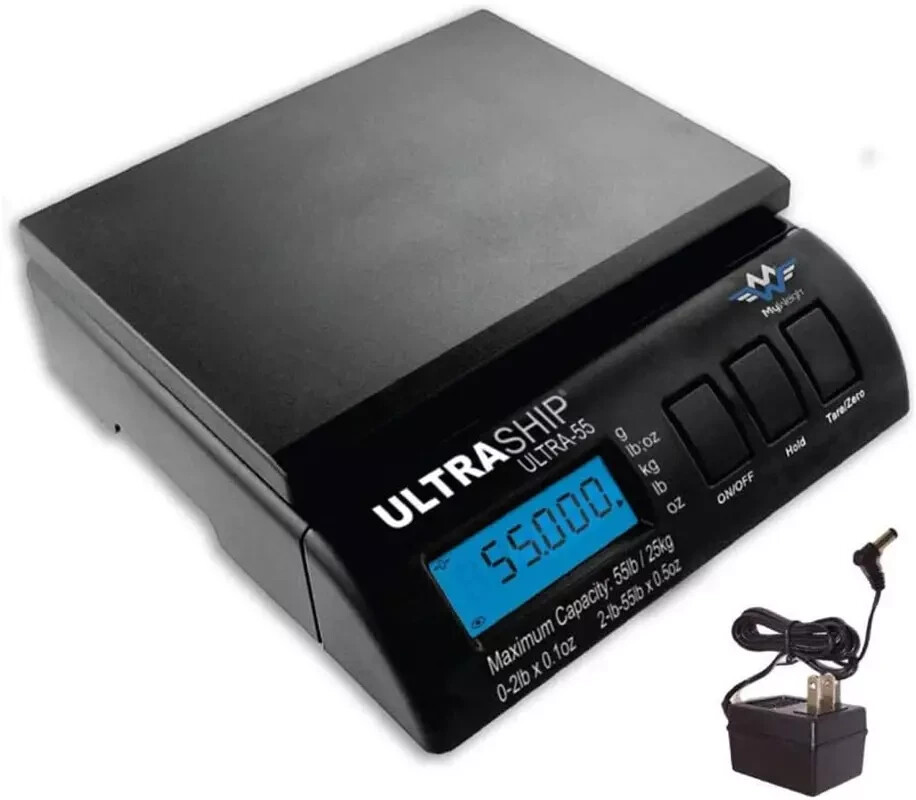 My Weigh Ultraship 55 Postal Scale Black with Power Supply Adapter SCMULTRA55BK