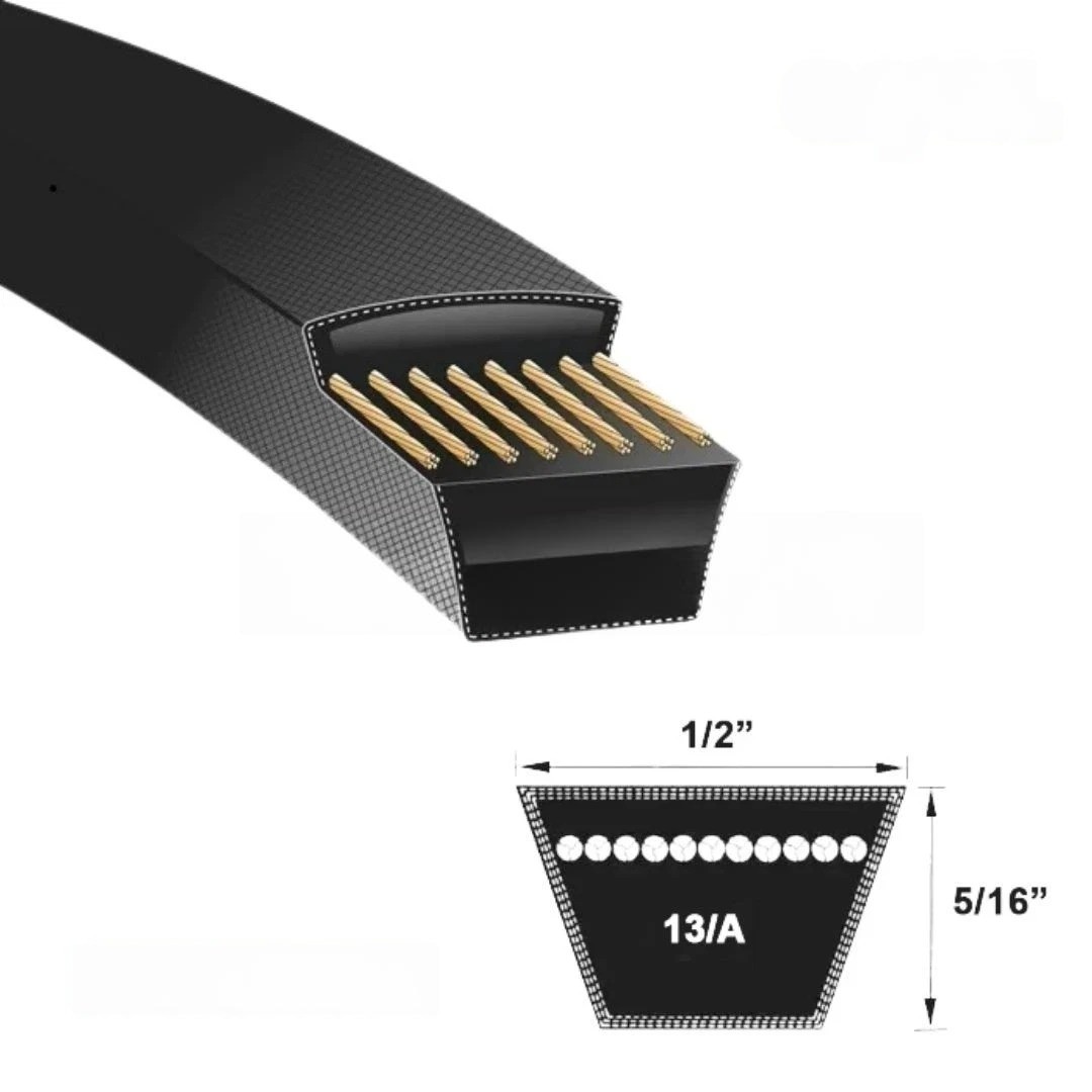 BELTPLUS A120 V-Belt, 1/2 x 122 Industrial Classic Wrapped Rubber Belt
