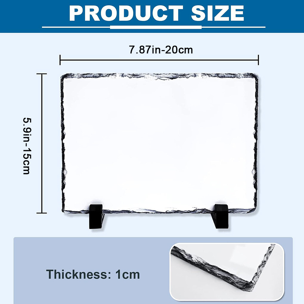28pcs 5.9″ x 7.87″ RECTANGLE SUBLIMATION ROCK SLATE BLANKS PRINTABLE PHOTO
