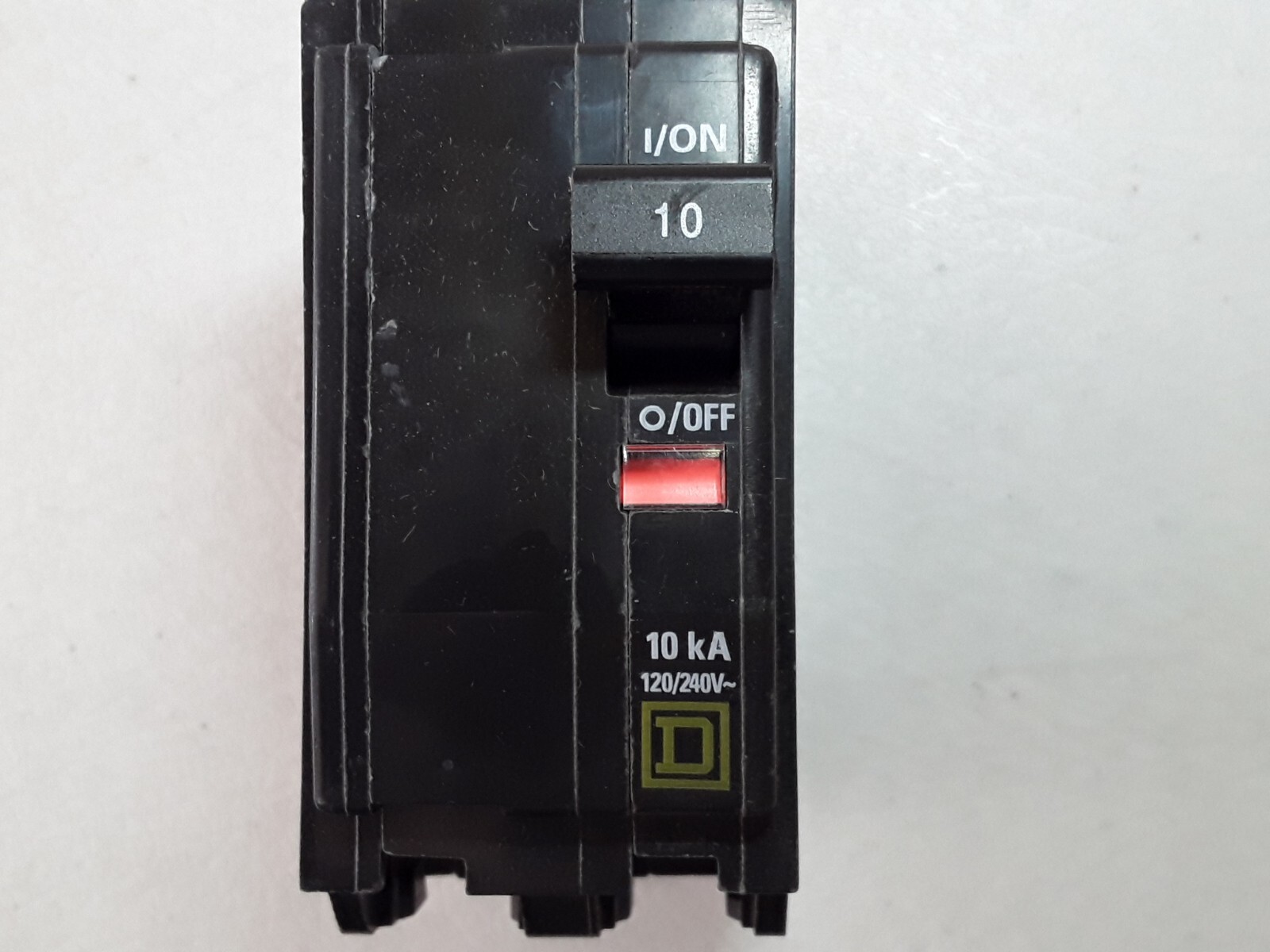 WORKS Square D QO210 2-Pole Circuit Breaker 10A 120/240VAC 1 Phase Plug-In Mount