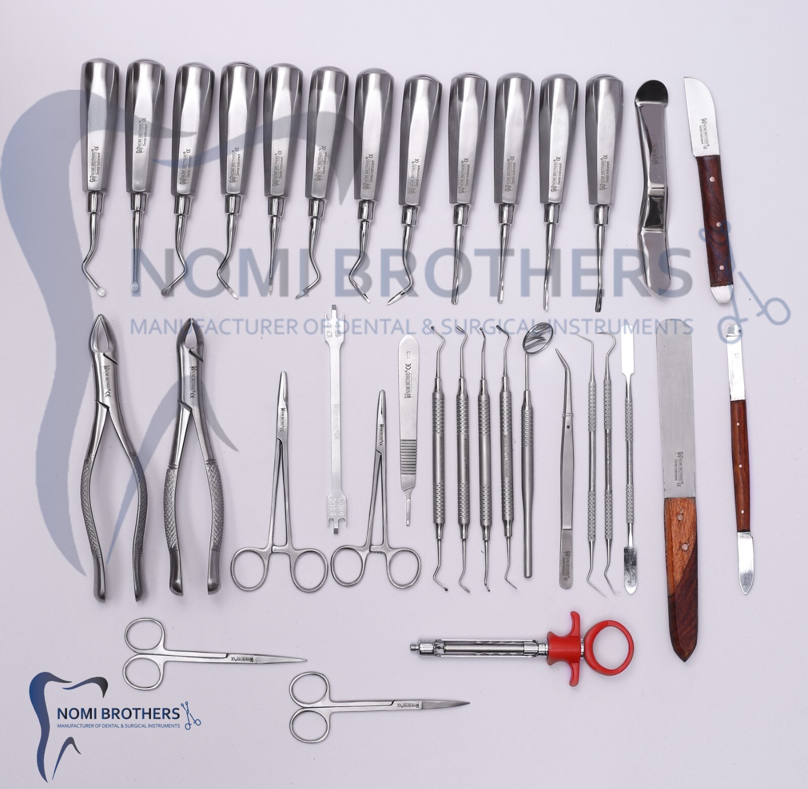Dental 74 Oral Surgery Extracting Elevators Forceps Instrument Kit Set German G