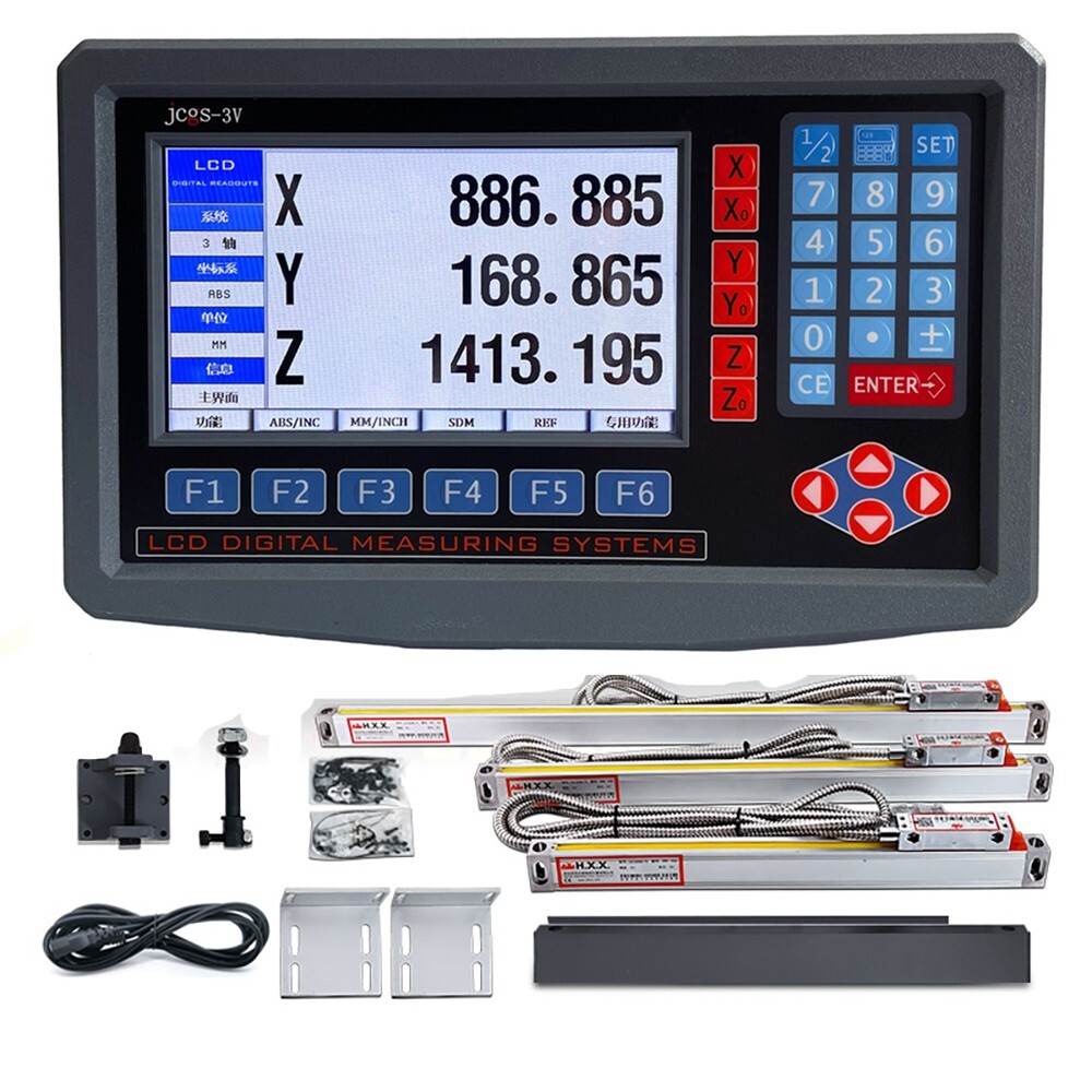 Mill Miling Machine Linear Scale Linear Encoder And 3 AXIS LCD Digital Readout