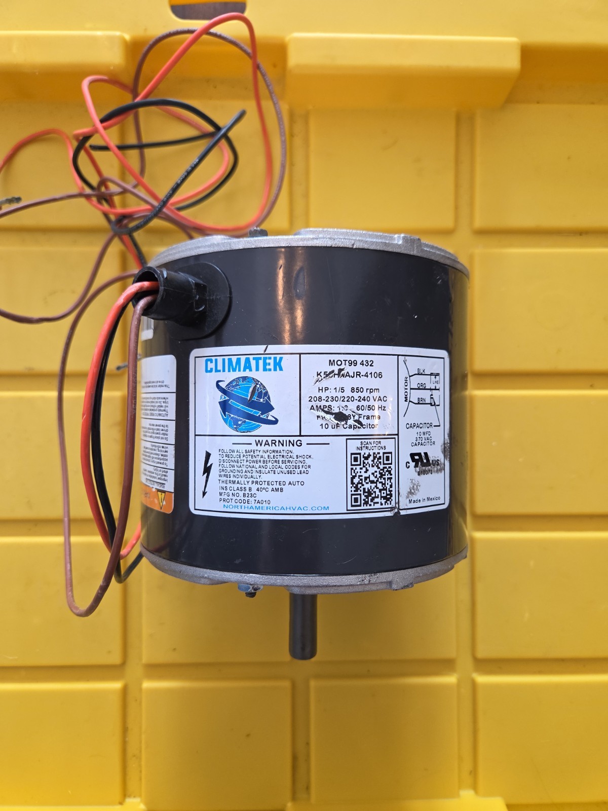ClimaTek 1/5 HP Condenser Fan Motor MOT99-432