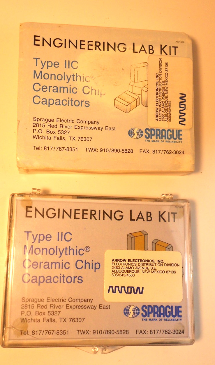 Sprague Type 2C Monolithic Ceramic Chip Capacitors Engineering Lab Kit Lot NOSE4